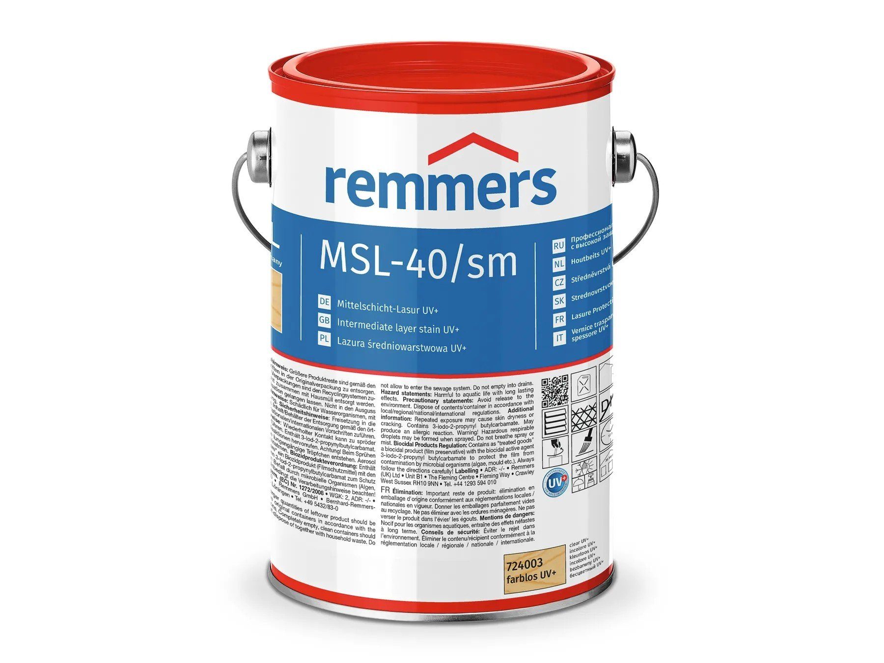 Remmers Holzschutzlasur MSL-40/sm-Mittelschicht-Lasur UV+