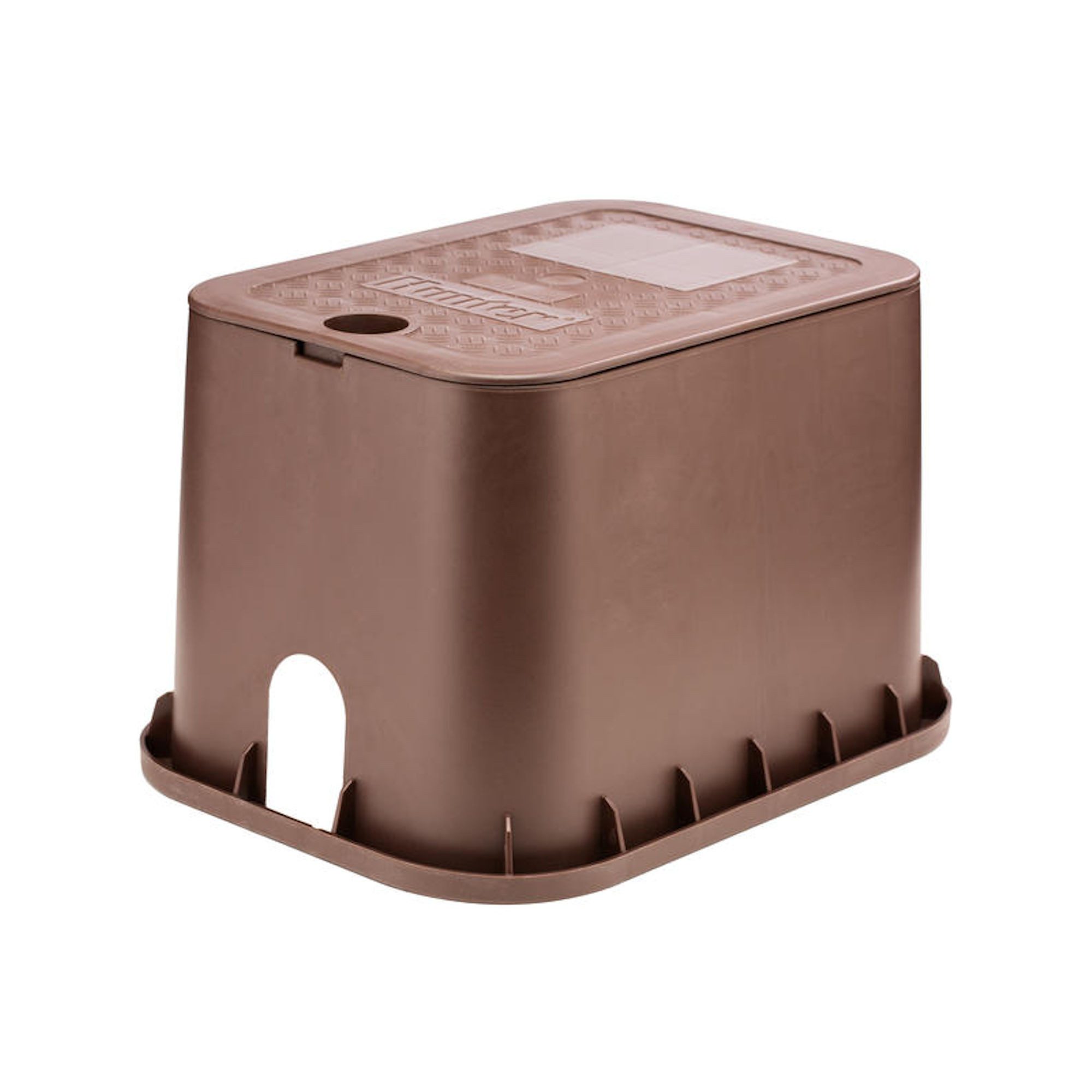 Hunter Bewässerungssystem Hydrantschutzgehäuse Ventilbox Ventilkasten braun, Deckel schwarz