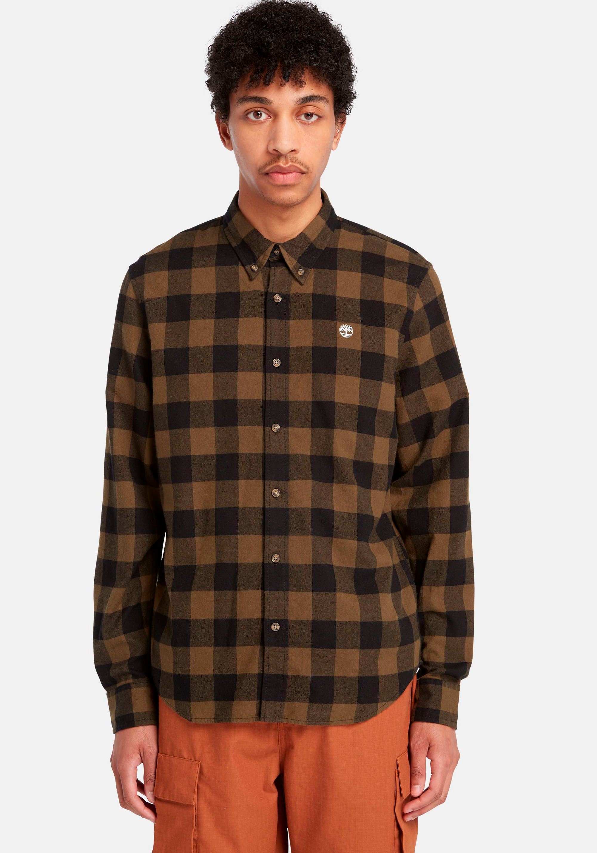 YD LS Olive S/Cell Mascoma River with Dark Langarmshirt Timberland Fabric