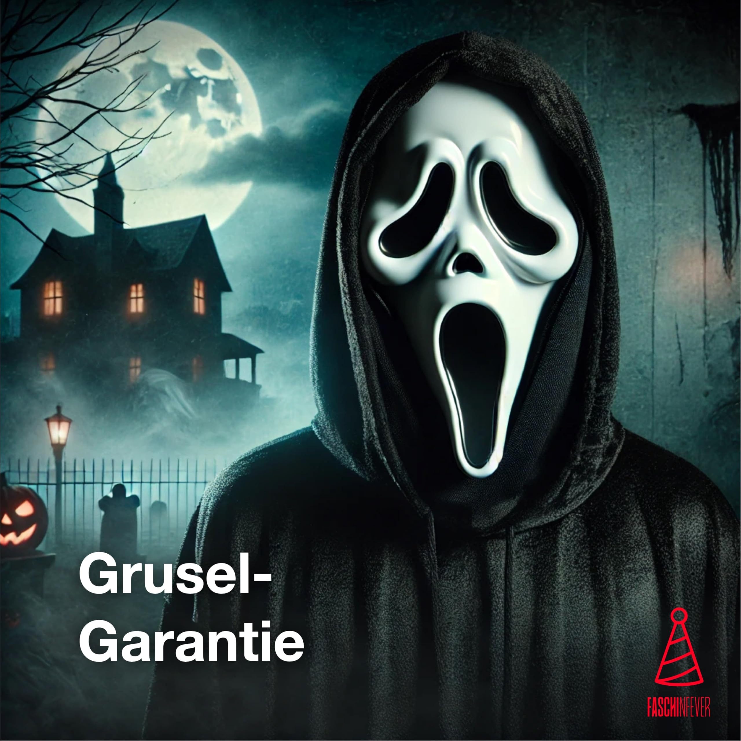 FASCHINFEVER Verkleidungsmaske Ghostmaske - Scream Maske Kostümmaske - Halloween Kostüm Herren Maske, (Packung, 1-tlg)