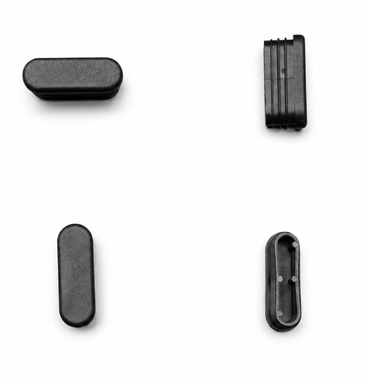 Gardissimo Abdeckkappe 4 er Set Fußkappen für Gartenstuhl Stpalestuhl 40 x 14 mm anthrazit, (Spar-Set, 4-St., 4 Fußkappen), Made in Germany