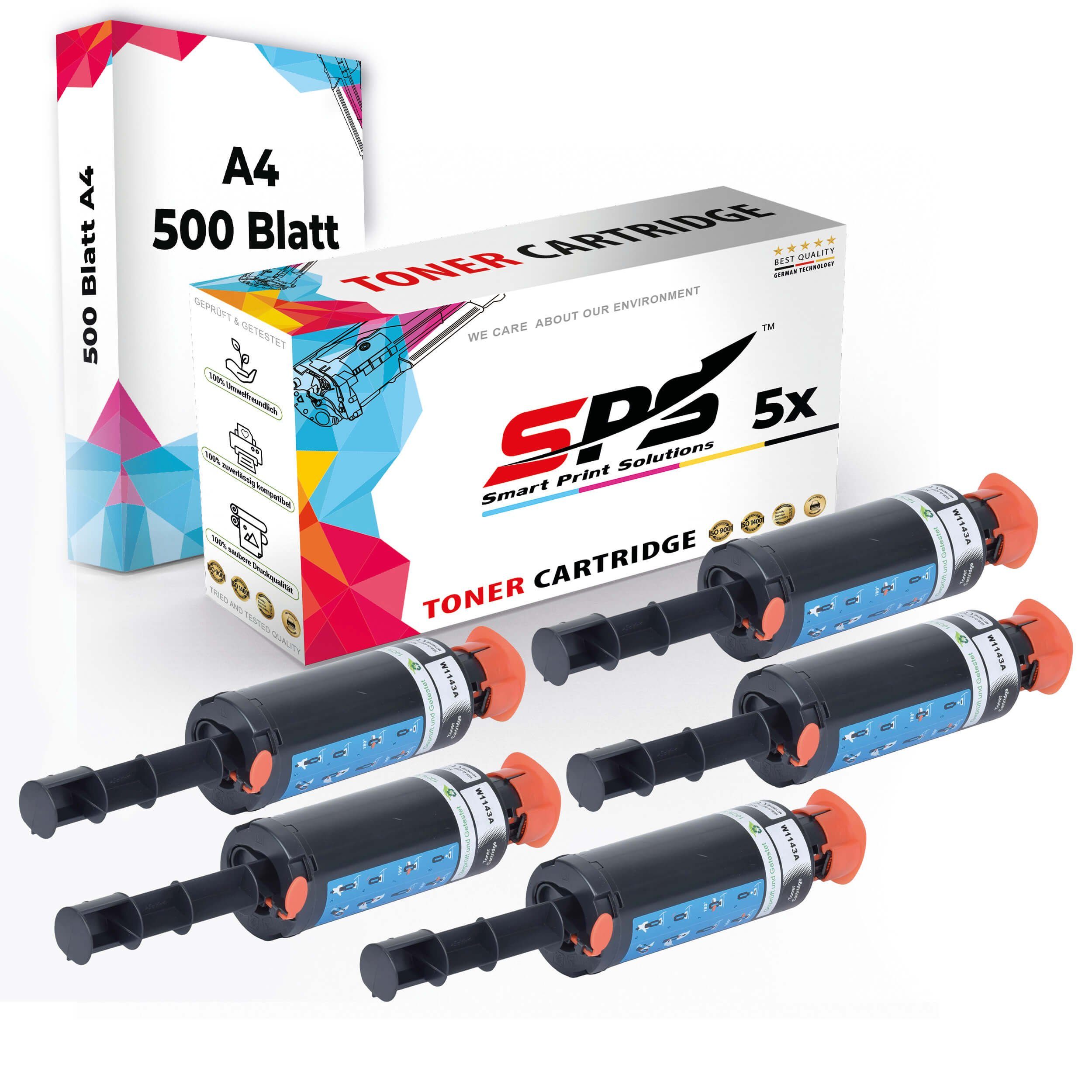 Set (5er für Kompatibel SPS Druckerpapier 5x A4 Neverstop Pack) Laser, Tonerkartusche HP + Multipack