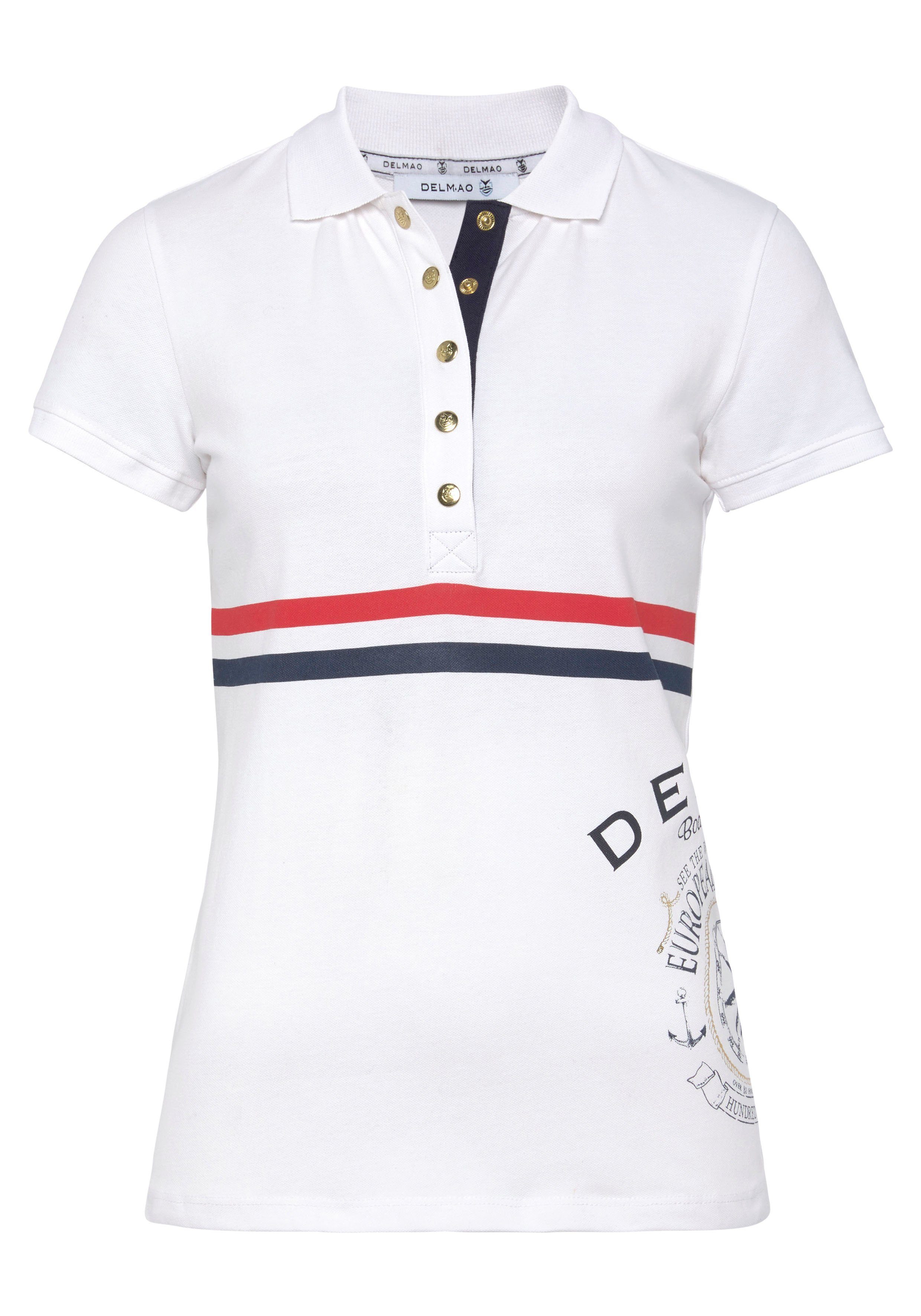 maritimen MARKE! Look Poloshirt in DELMAO NEUE edlem -