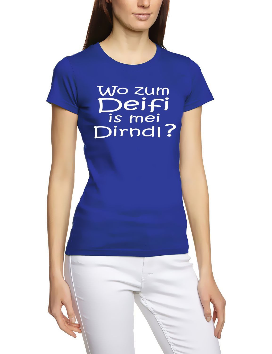 coole-fun-t-shirts Dirndltop Wo zum Deifi is mei Dirndl ? Damen T-Shirt S M L XL