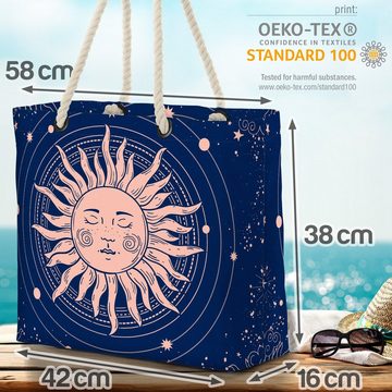 VOID Strandtasche (1-tlg), Sonne Sterne Astronomie Himmel Weltall Sternzeichen Sonne Mond Sterne