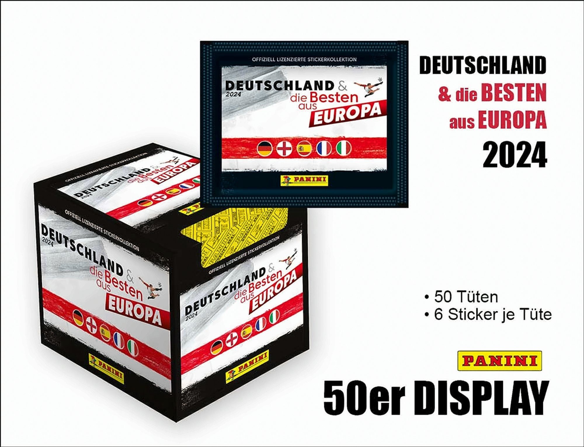 Panini Sammelkarte 2024 Deutschland &die Besten aus Europa StickerBOX