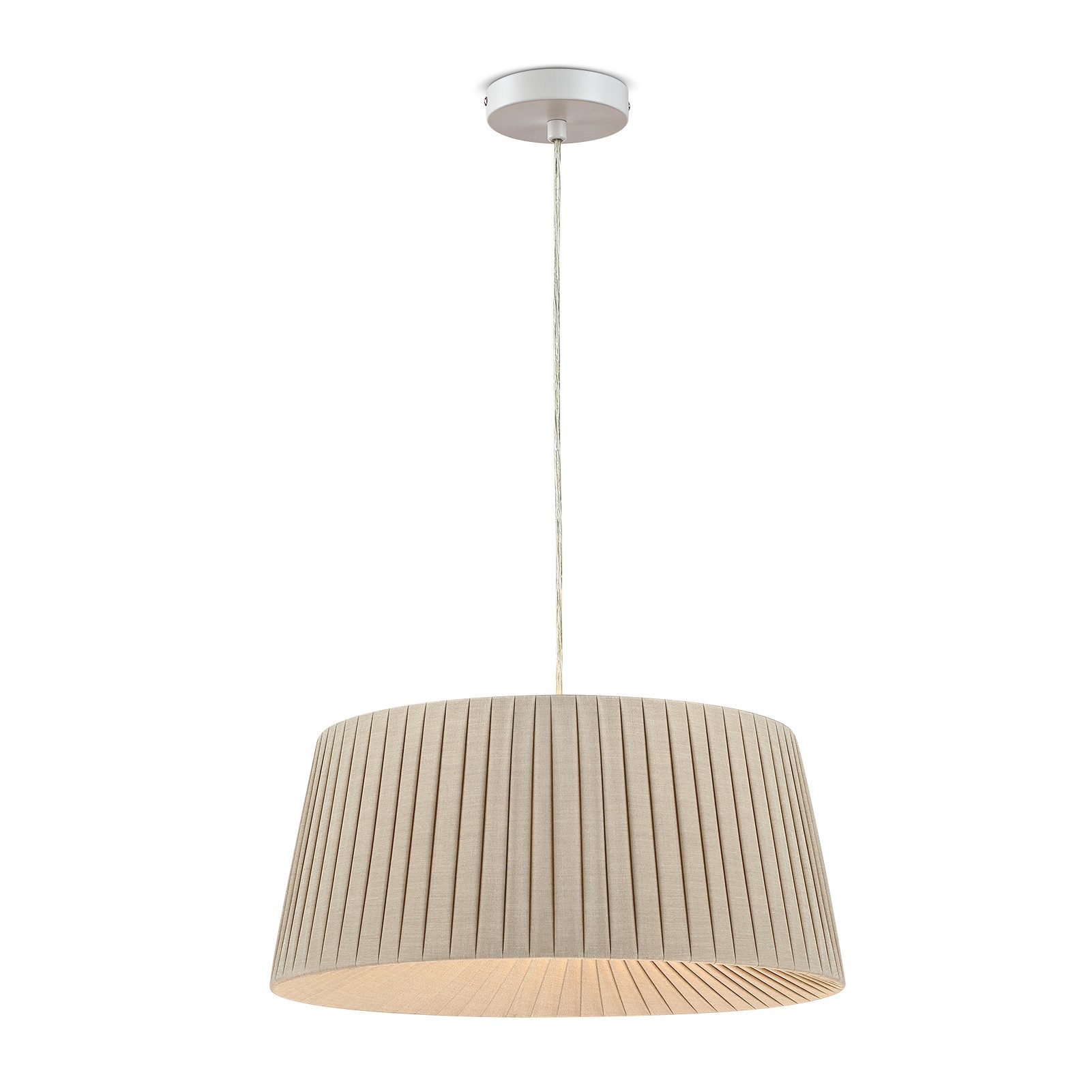 STANBOW Deckenleuchte Deckenlampe mit Pillise-Stoffschirm, Hängelampe, Modern-Skandinavisch, ohne Leuchtmittel, Pedellampe, Ess-, Wohn- & Schlafzimmer, 150 cm, E27, Höheverstellbar