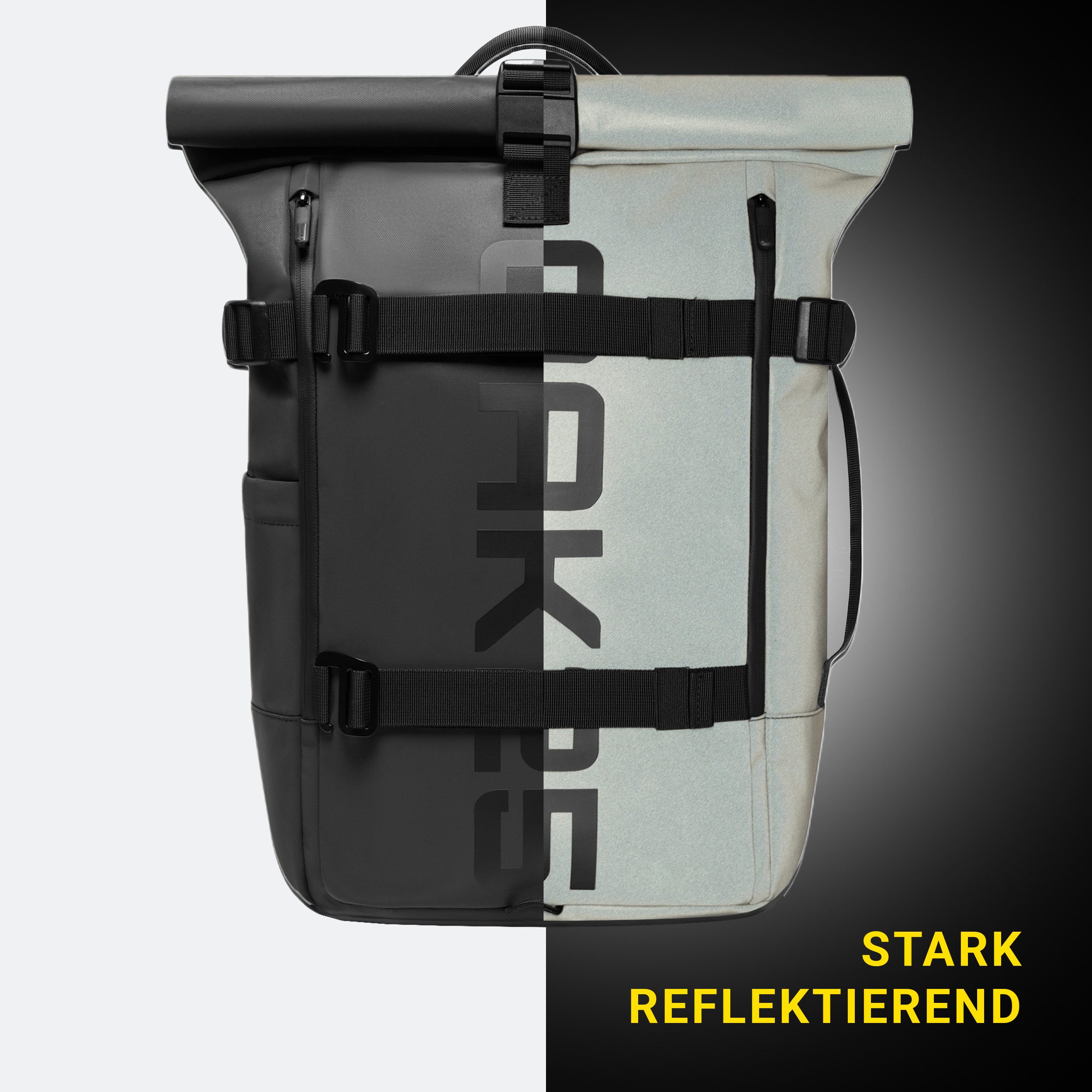 OAK25 Cityrucksack Luminite Rolltop Rucksack reflektierend günstig online kaufen