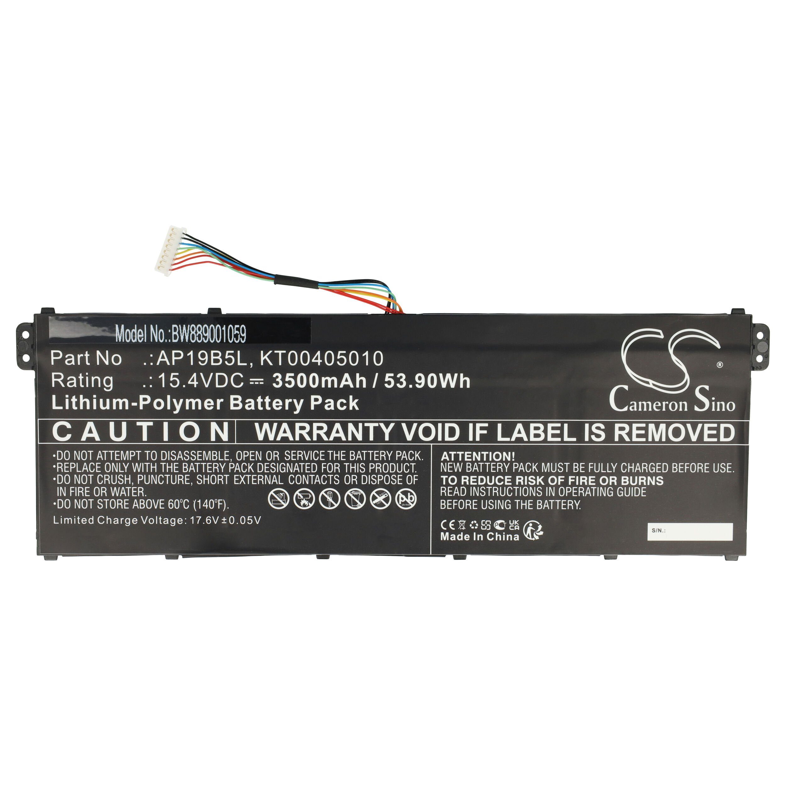 vhbw passend für Acer Aspire 5 A515-43-R2QW, A515-43-R2SS, A515-43-R2WH, Laptop-Akku 3500 mAh