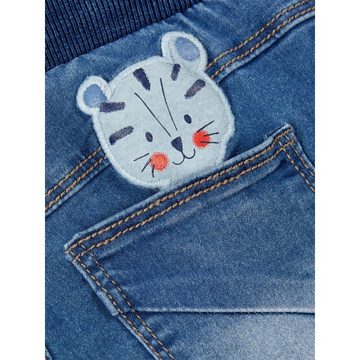 Name It Stoffhose Name It Baby Jungen Jeanshose mit "Tiger" Patch