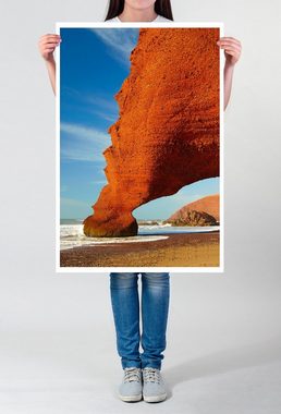 Sinus Art Poster 90x60cm Poster Roter Bogen am Atlantik Marokko