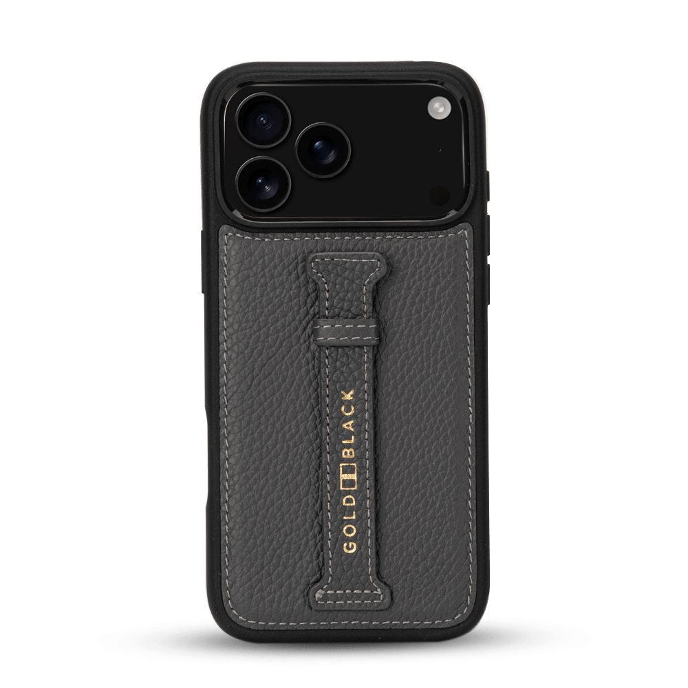 GOLDBLACK Handyhülle GOLDBLACK iPhone 17 Pro Max Lederhülle Nappa - mit Fingerschlaufe – Bild 4 von 5