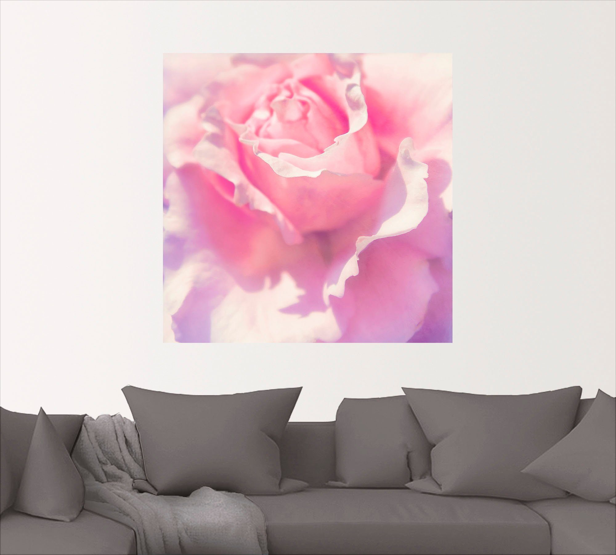 oder versch. in St), Wandbild Wandaufkleber Rosa, Poster Blumen Größen als (1 Alubild, Artland Leinwandbild,
