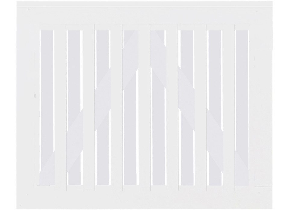 PLUS Gartentor Plus Tor Nagano 100 x 80 cm RAL 9010 Weiß