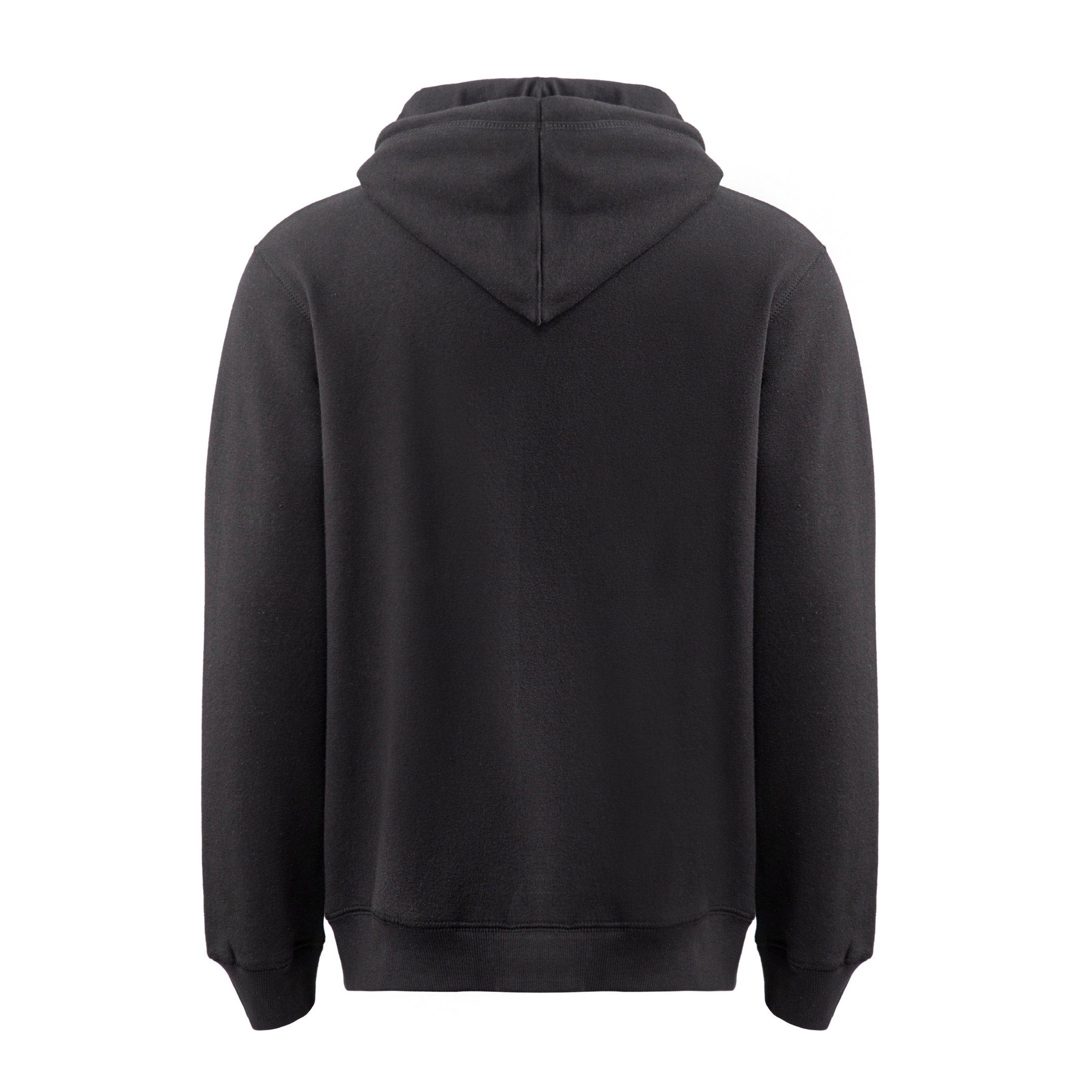 L mit Sweatshirt Schwarz Uni-Farben, - Reißverschluss, M Kapuze Herrensweatjacke, XXL Zestri Sweatshirtjacke mit Sweatshirt, Herren S XL Pullover