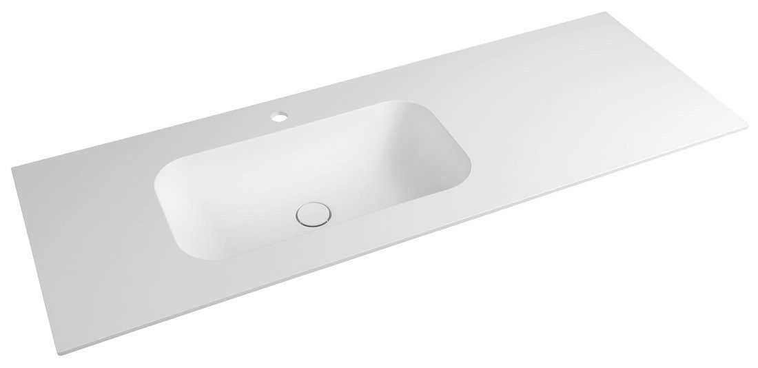Sapho Waschtisch ARUBA Waschtisch links, 150x51,5 cm, Rockstone weiß matt, Sapho-AR150-B1L