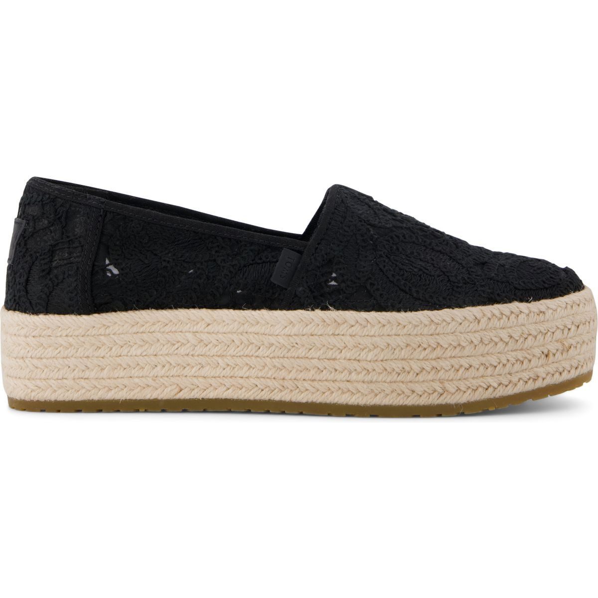 TOMS Valencia Outdoorschuh Plattform-Espadrille mit veganem Canvas, Seildetails und