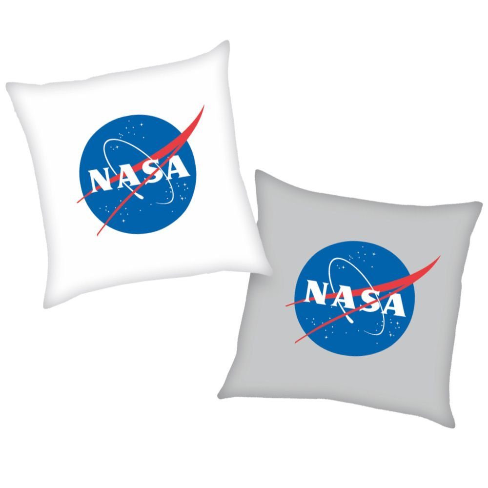 Herding Dekokissen Logo NASA 40 x 40 cm Kinder Deko-Kissen Wende-Motiv