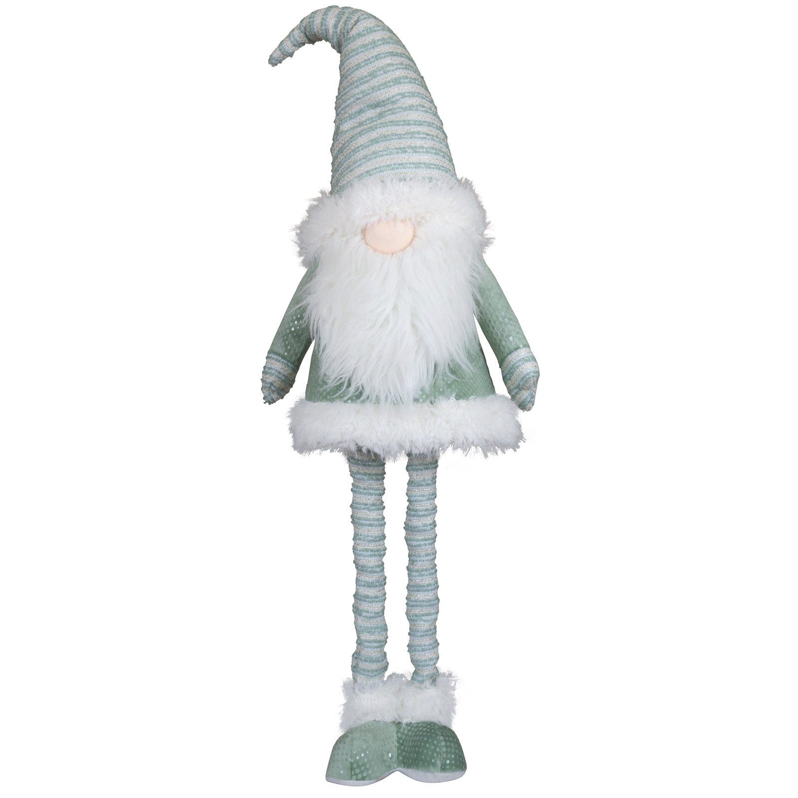 Christmas Paradise Бес Weihnachtsfigur 48-62 cm (76-90 cm) (Dekofigur, 1 St., Weihnachtsdeko), ausziehbare Teleskopbeine, grün-weiß