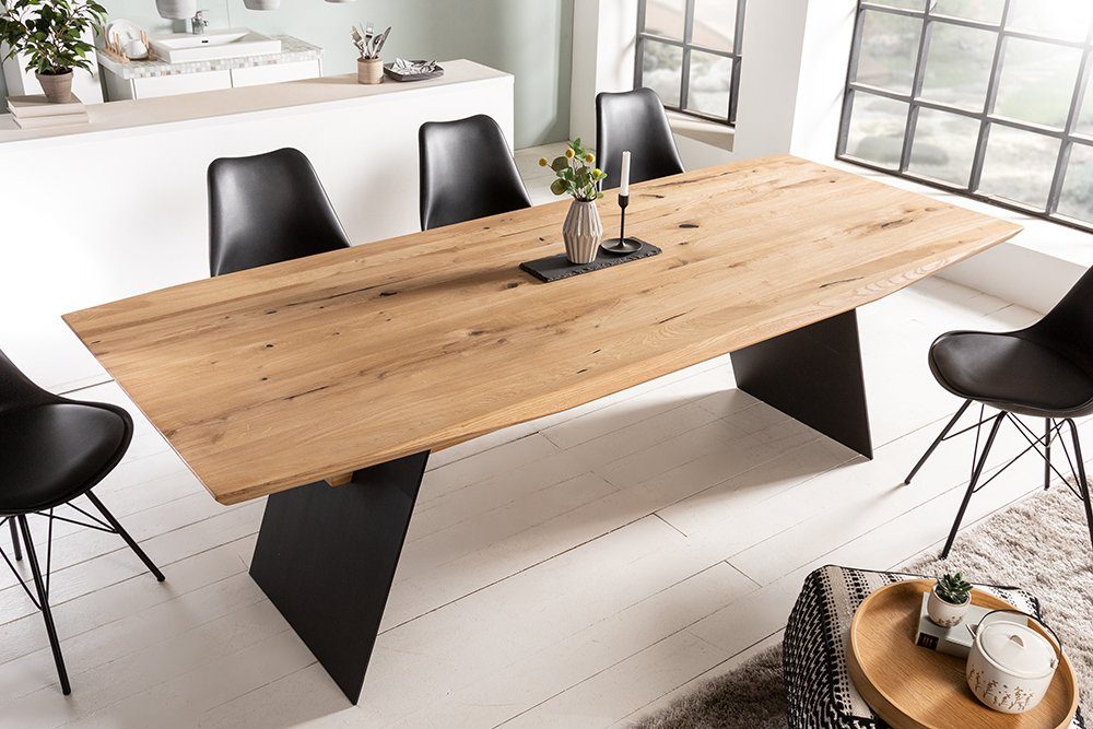 riess-ambiente Esstisch GRAND OAK 200cm natur / schwarz (Einzelartikel, 1-S günstig online kaufen