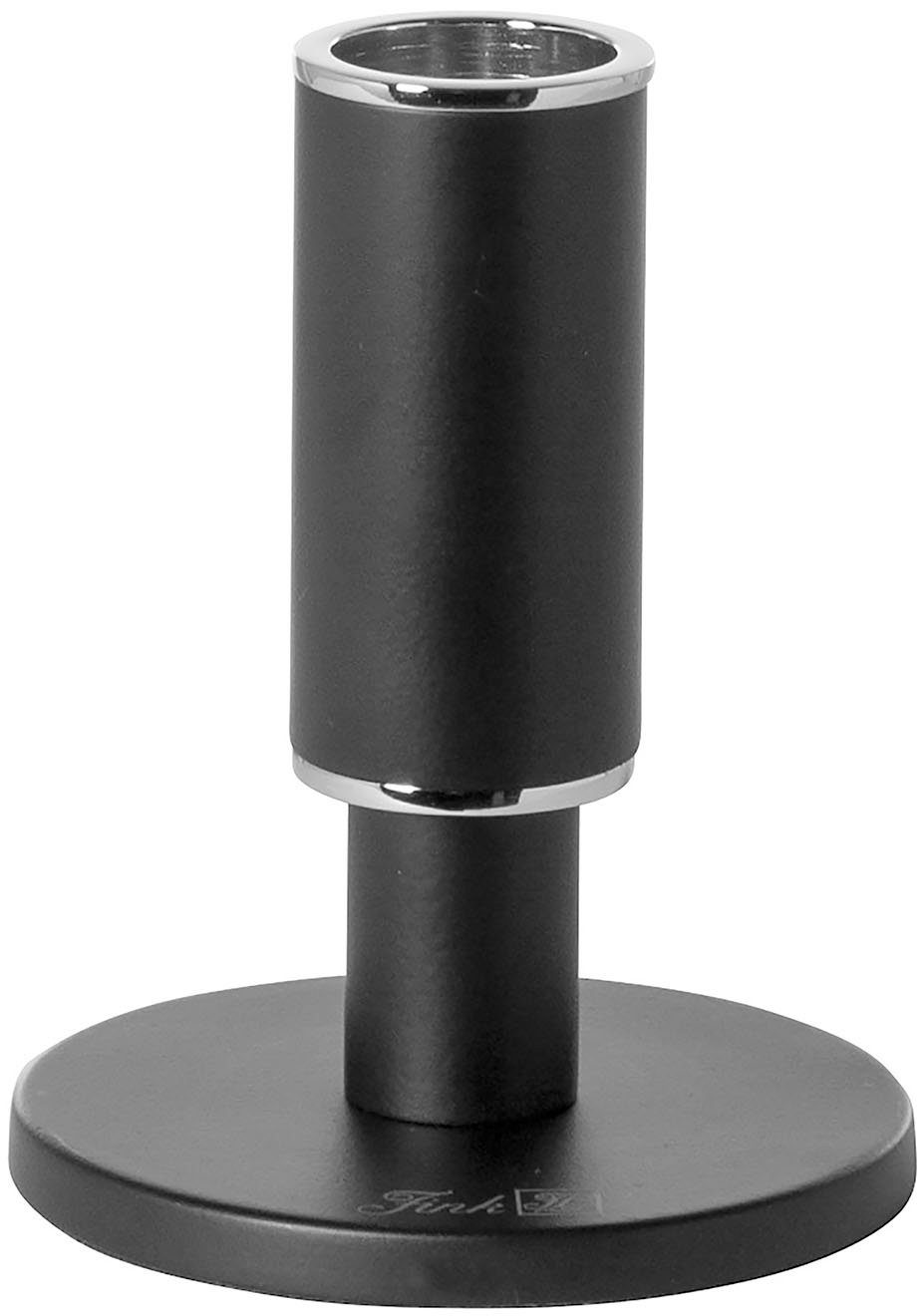 RITMO Kerzenleuchter aus mit Aluminium, mattschwarzer Oberfläche Fink (1 Kerzenhalter Edler St), Stabkerzenhalter