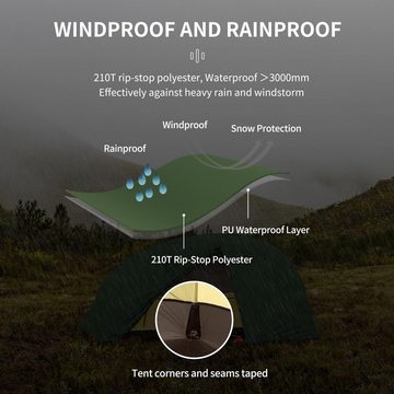 autolock Kuppelzelt t Campingzelt - Ultraleicht Zelt für 2 Personen Würfelzelt, Personen: 2