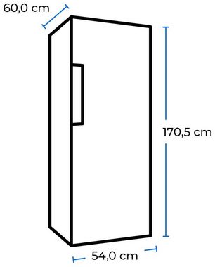 exquisit Gefrierschrank GS271-NF-H-040D weiss, 170,5 cm hoch, 54 cm breit, 204 Liter Nutzinhalt, NoFrost, Schnellgefrieren