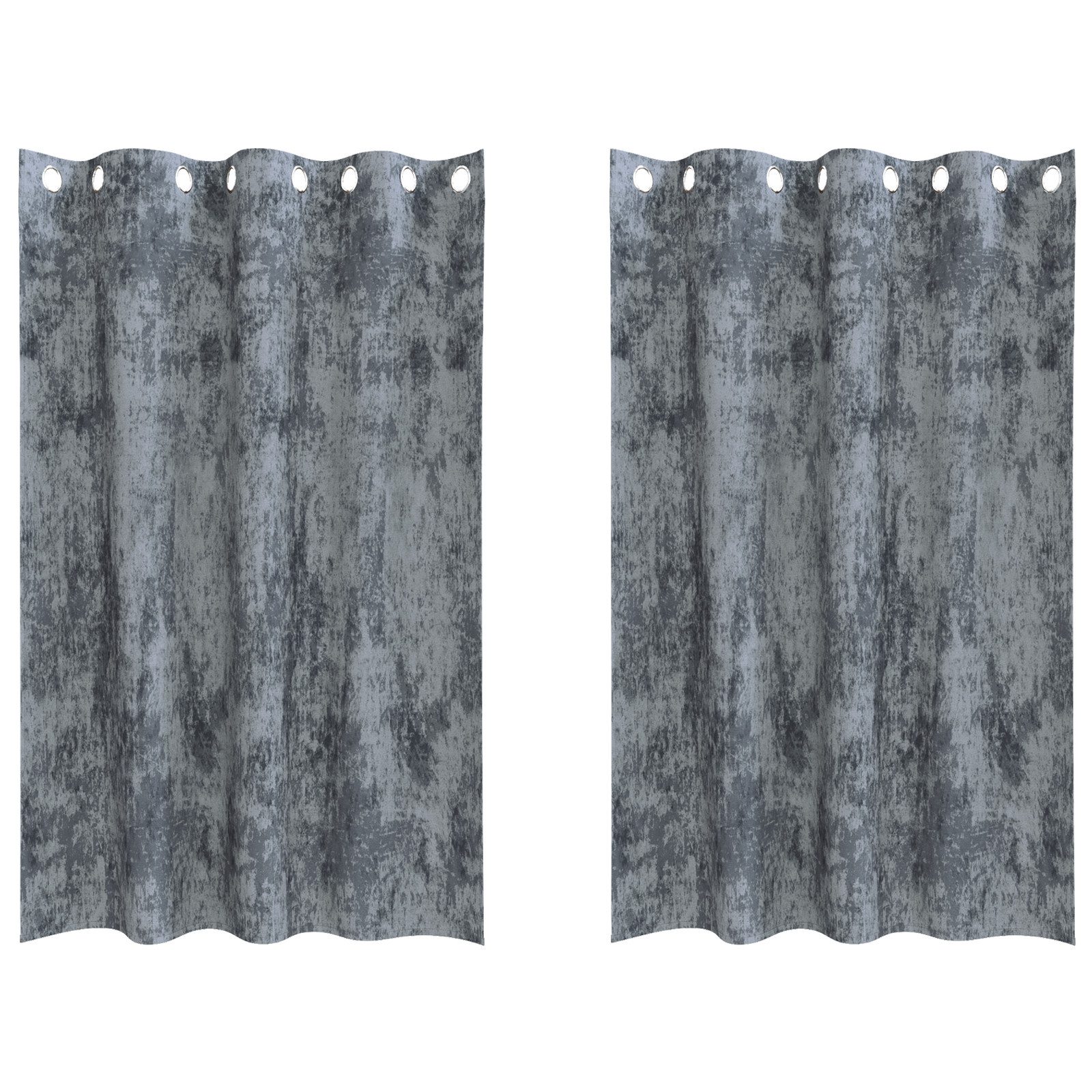 vidaXL Vorhang Ösenvorhänge Silbergrau Polyester 140 günstig online kaufen