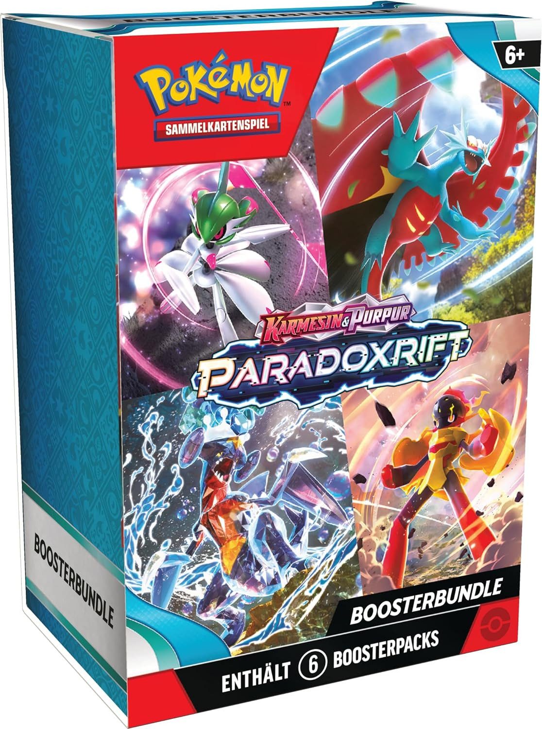 POKÉMON Sammelkarte Karmesin & Purpur: Paradoxrift Boosterbundle Deutsch, Enthält 6 Booster Packs