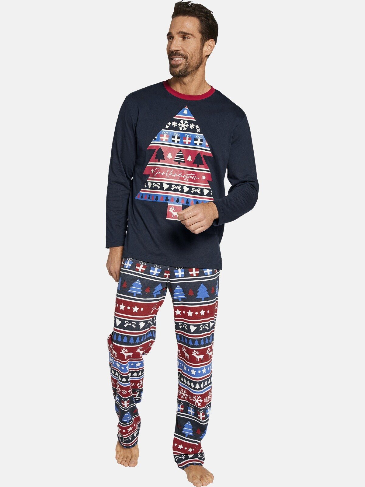 Jan Vanderstorm Schlafanzug ERILERT (Set, 2 tlg) mit Weihnachtsmotiv günstig online kaufen