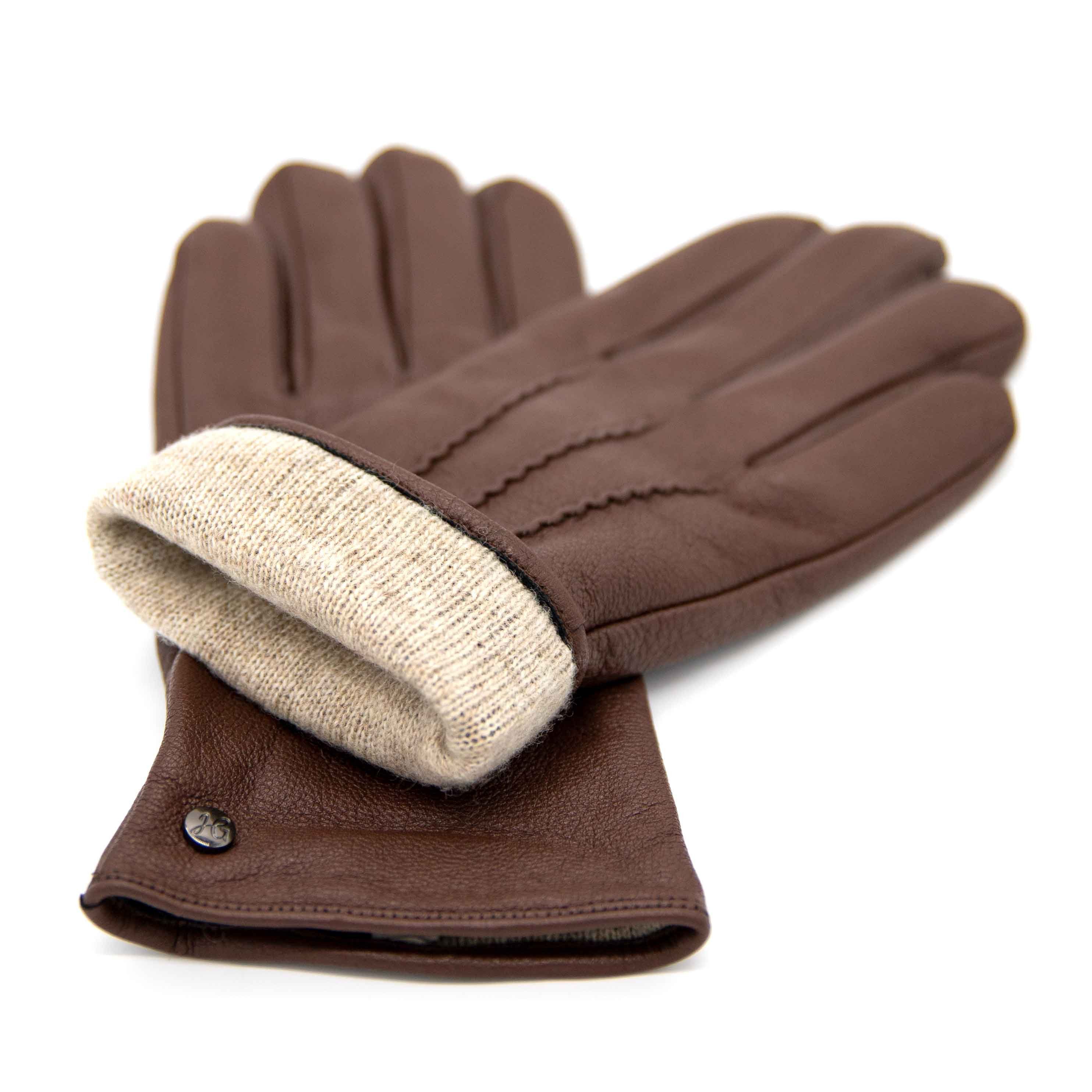 Hand Gewand by Weikert Lederhandschuhe CHARLIE - Ziegenleder-Handschuhe mit Kaschmir-Wolle Fütterung