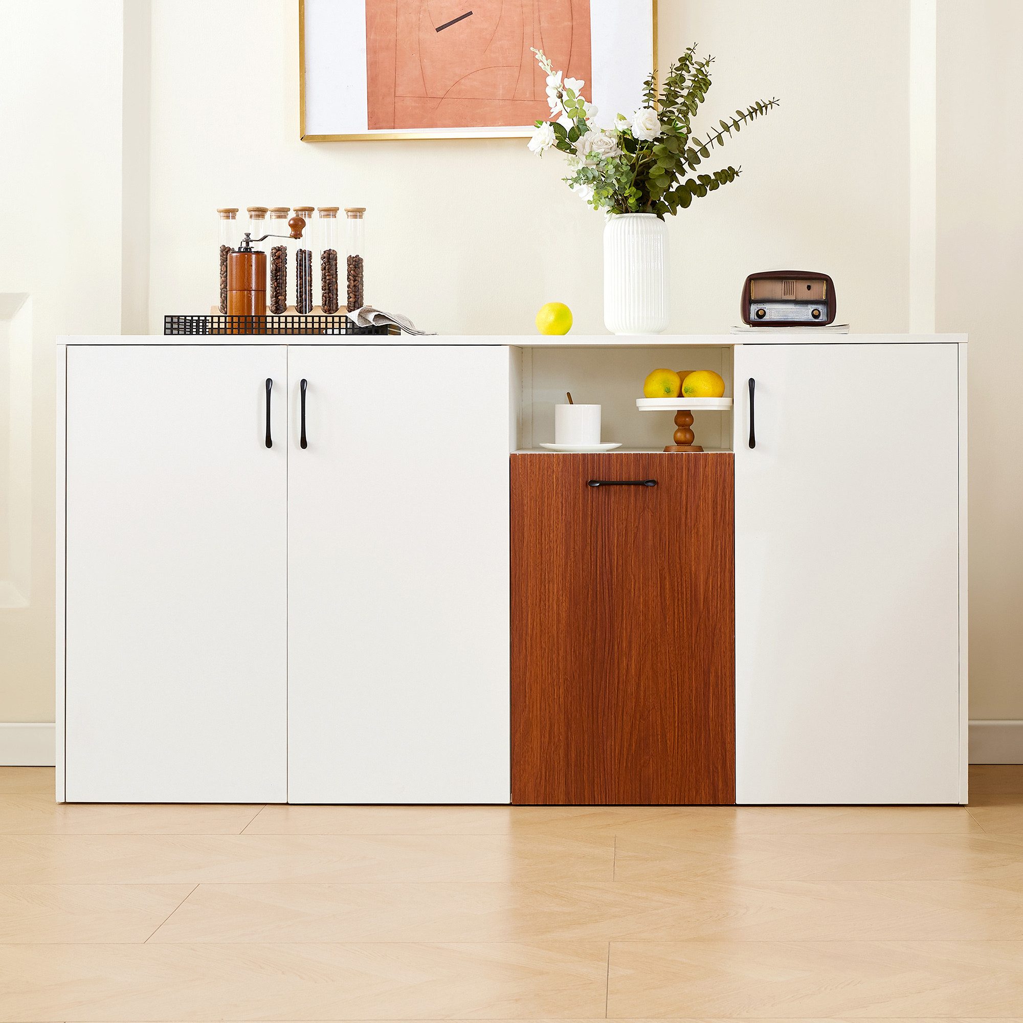 STILVORA Sideboard wohnzimmer 160×40×80cm Buffetschrank Küchenschrank günstig online kaufen