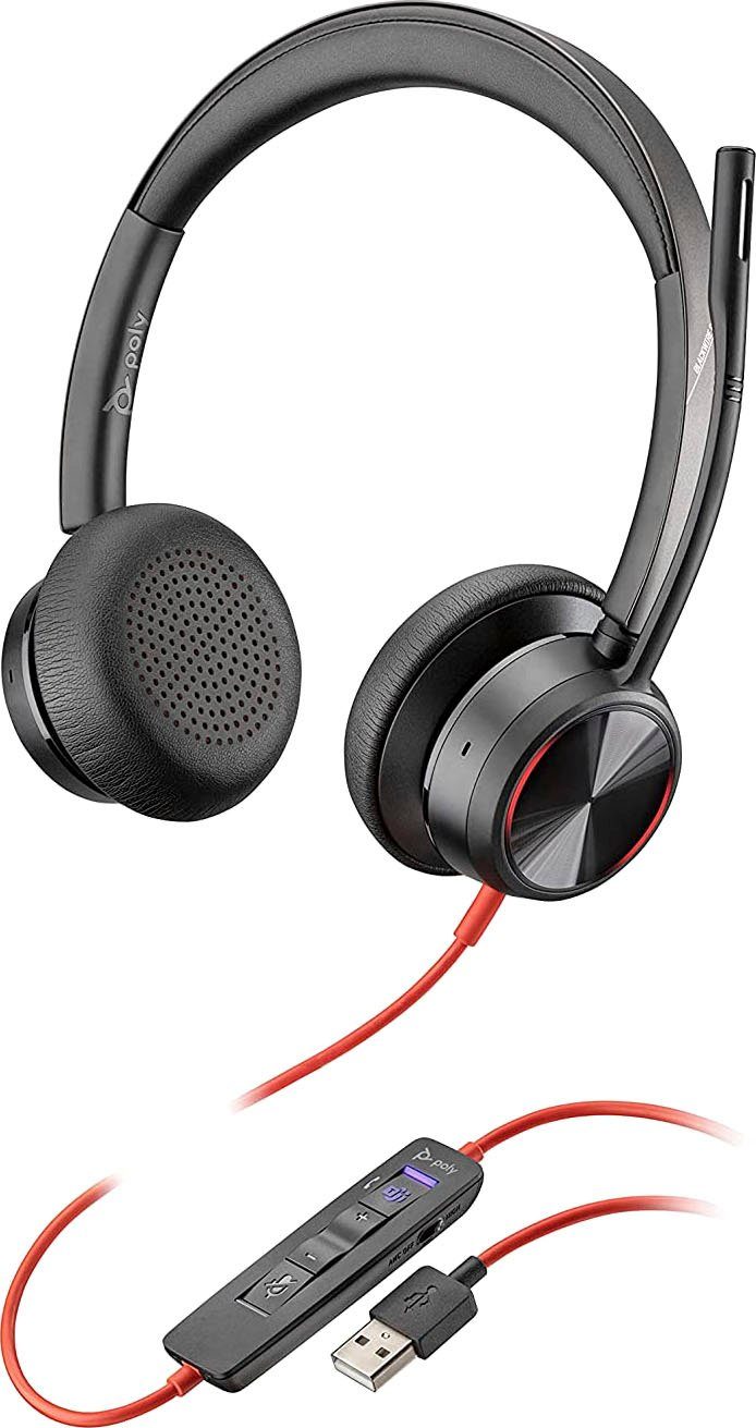 Poly Blackwire 8225 Headset (Active Noise Cancelling (ANC), integrierte  Steuerung für Anrufe und Musik), Komplett einstellbares Headset und 180  Grad schwenkbare Speaker | On-Ear-Kopfhörer