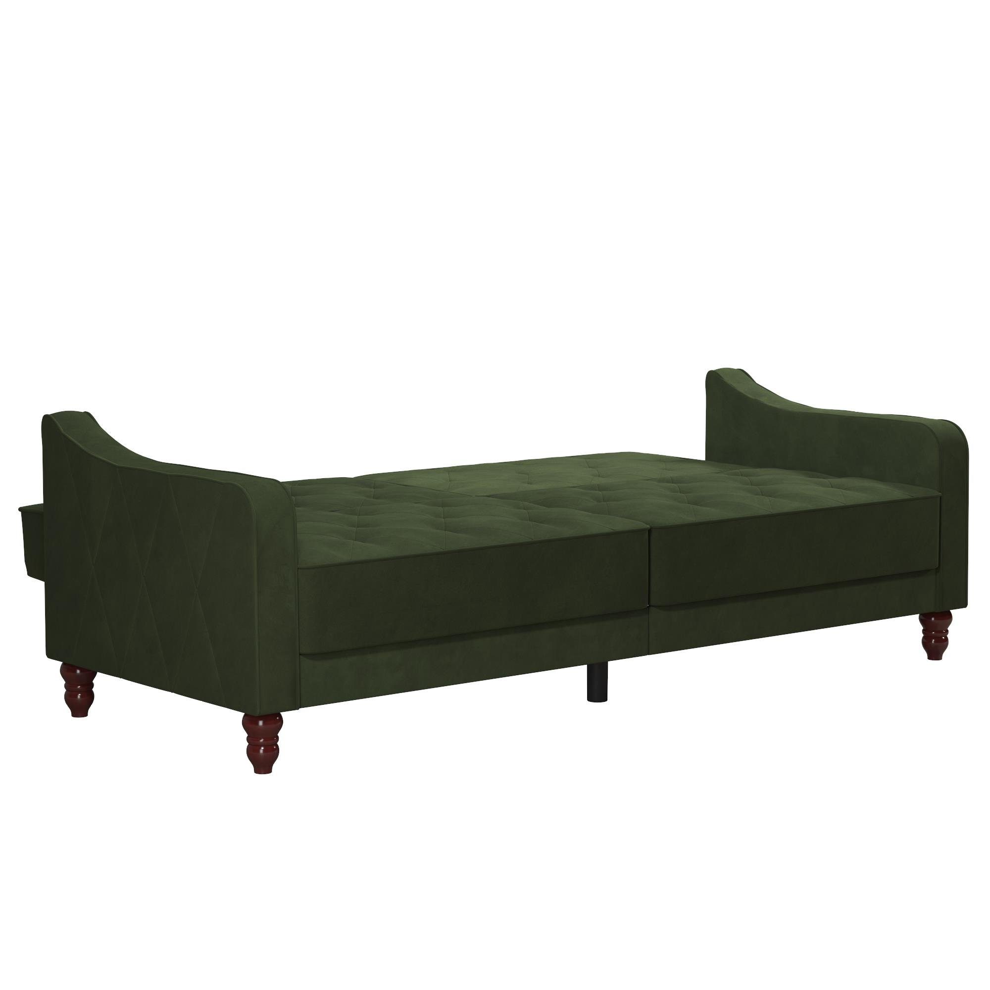 Samtoptik, cm grün Vintage, in Breite Bezug Schlafsofa loft24 Diamant-Steppung, 207