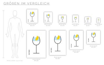 MOTIVISSO Poster Gin Tonic Zitrone im Glas (Bauhaus-Style)