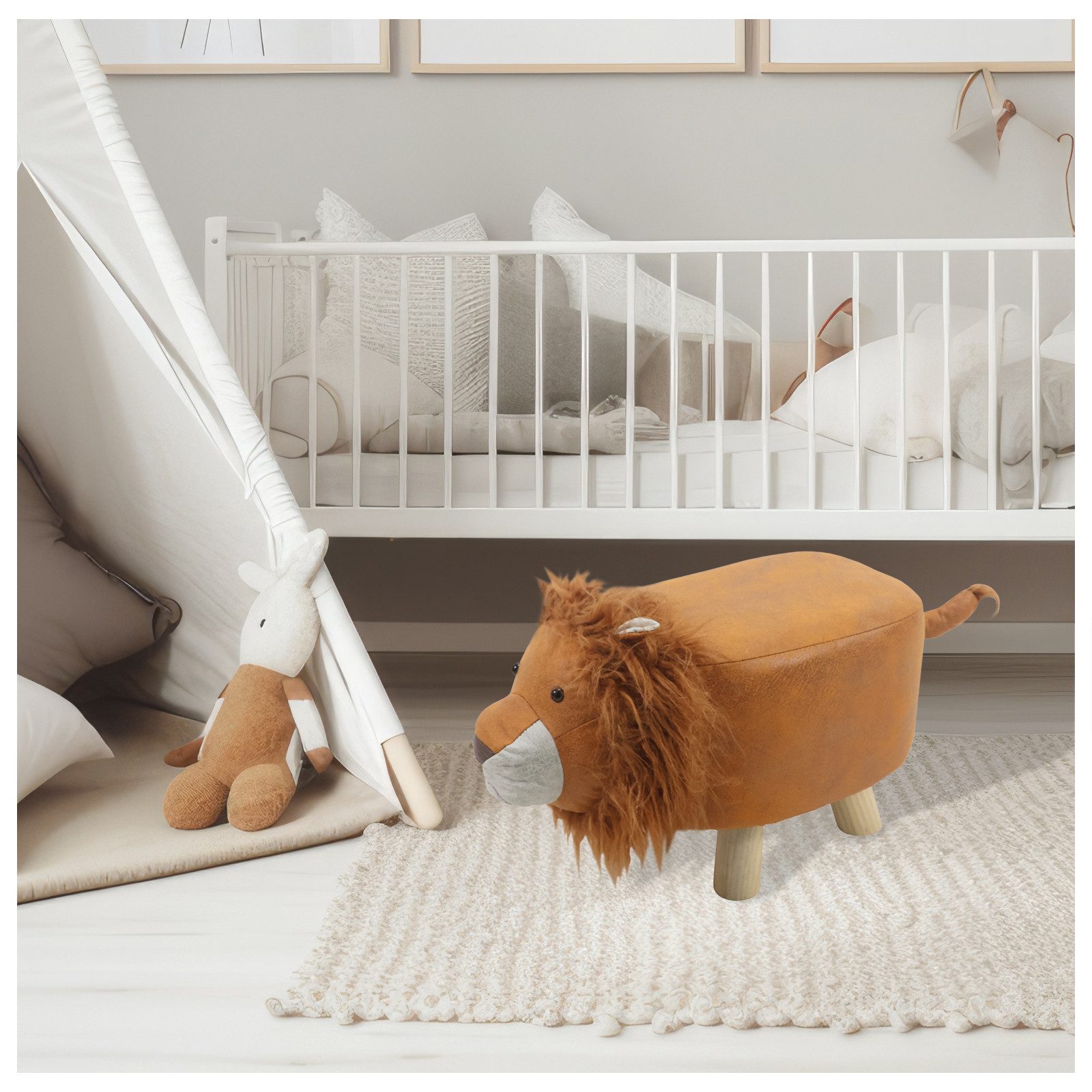 HTI-Living Kinderhocker Kinderhocker Enrik Löwe (Stück, günstig online kaufen