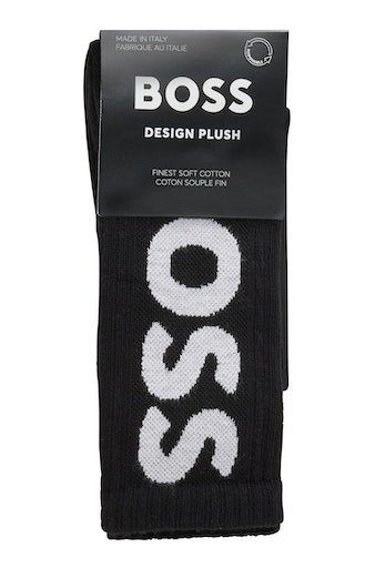 BOSS Freizeitsocken QS Rib Logo CC (Packung) mit Logoschriftzug Black | Socken