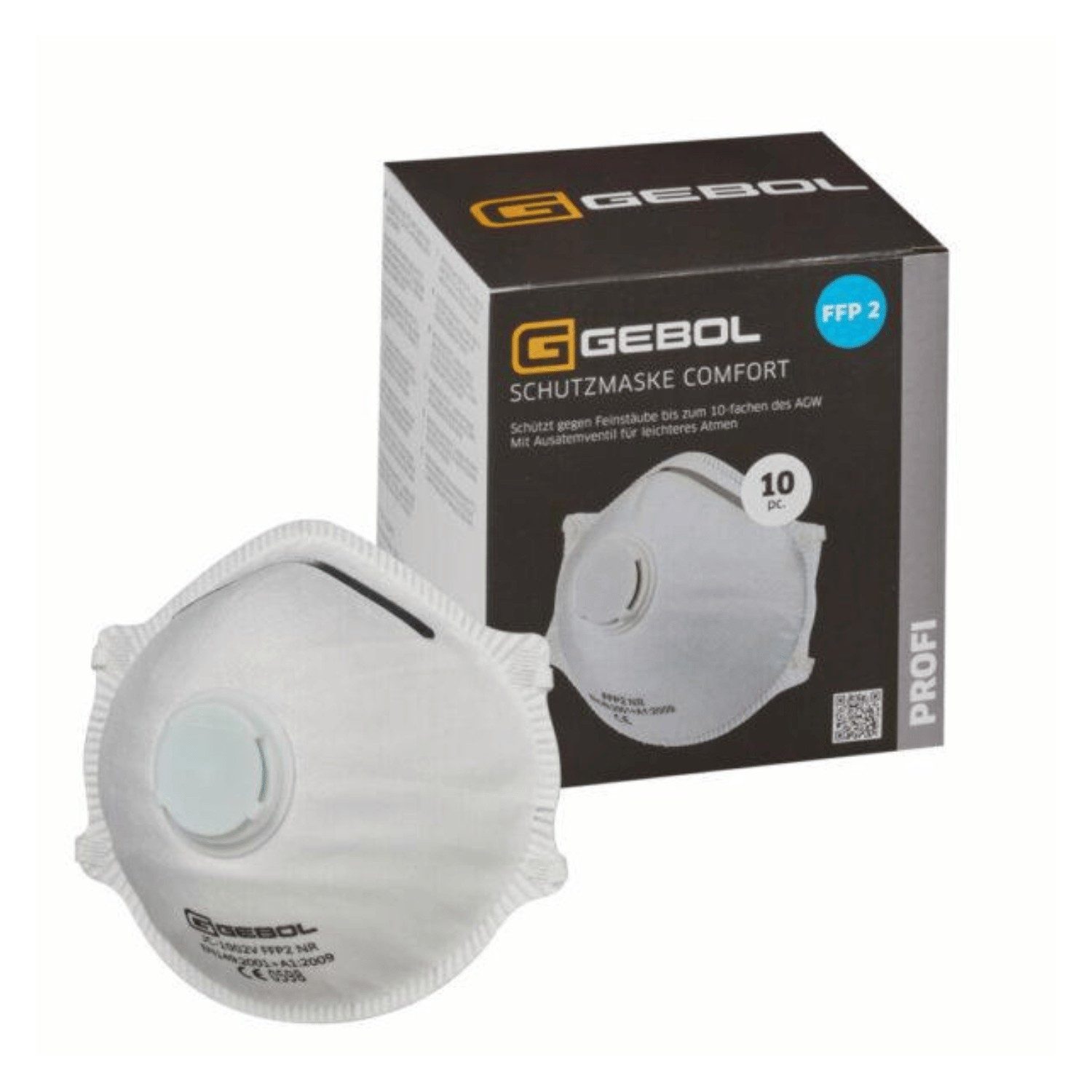 Gebol Atemschutz-Vollmaske SCHUTZMASKE COMFORT FFP2 10St/Pak, 10-St.