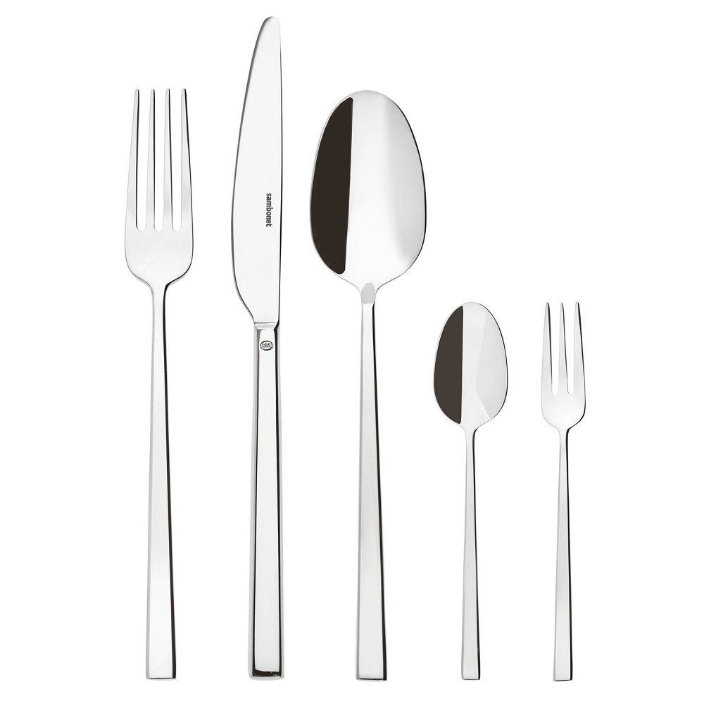 sambonet Besteck-Set Sambonet Rock Mirror Stahl Besteck-Set 60-tlg., 12 Personen, Edelstahl