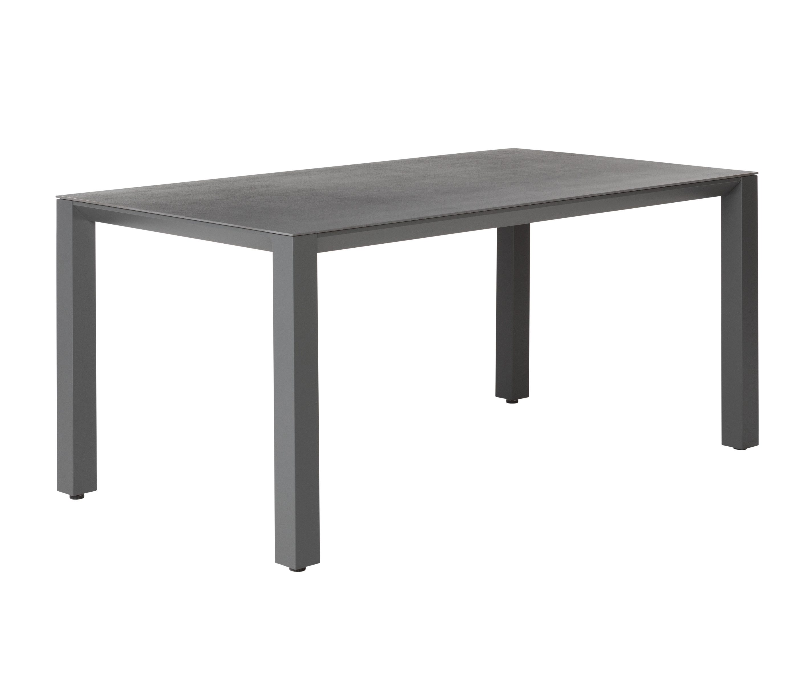 Dehner Gartentisch Palermo, bis zu 8 Sitzplätze, 160 x 74 x 90 cm, Aluminium / Stein, robust dank Pulverbeschichtung