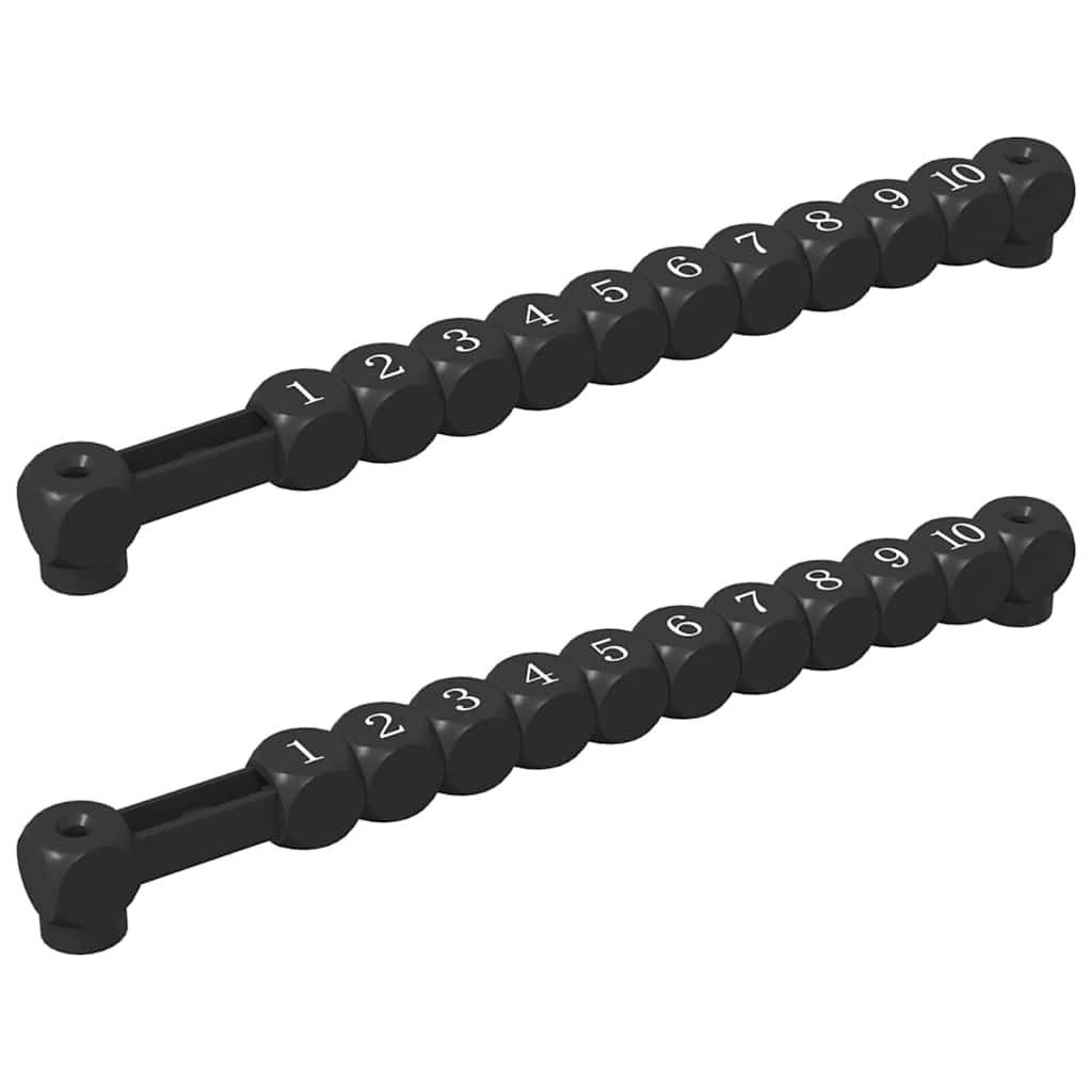 Tischfußballspiel Fußballtischzähler 2 pcs Schwarz 30 x 2,2 x 2,9 cm HIPS