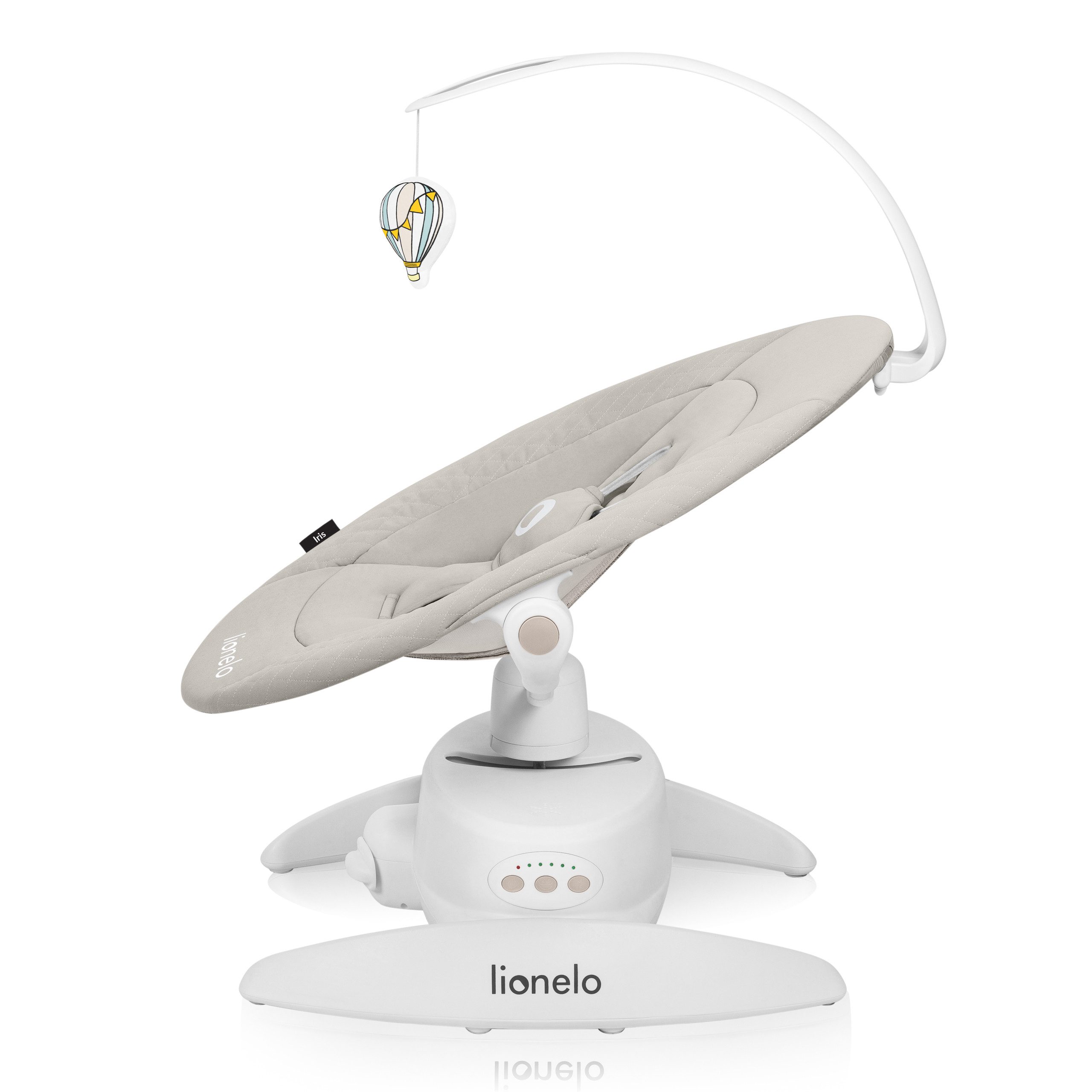 lionelo Babywippe IRIS, 360 Grad/ ab Geburt/12 Wiegenlieder/leicht und leise