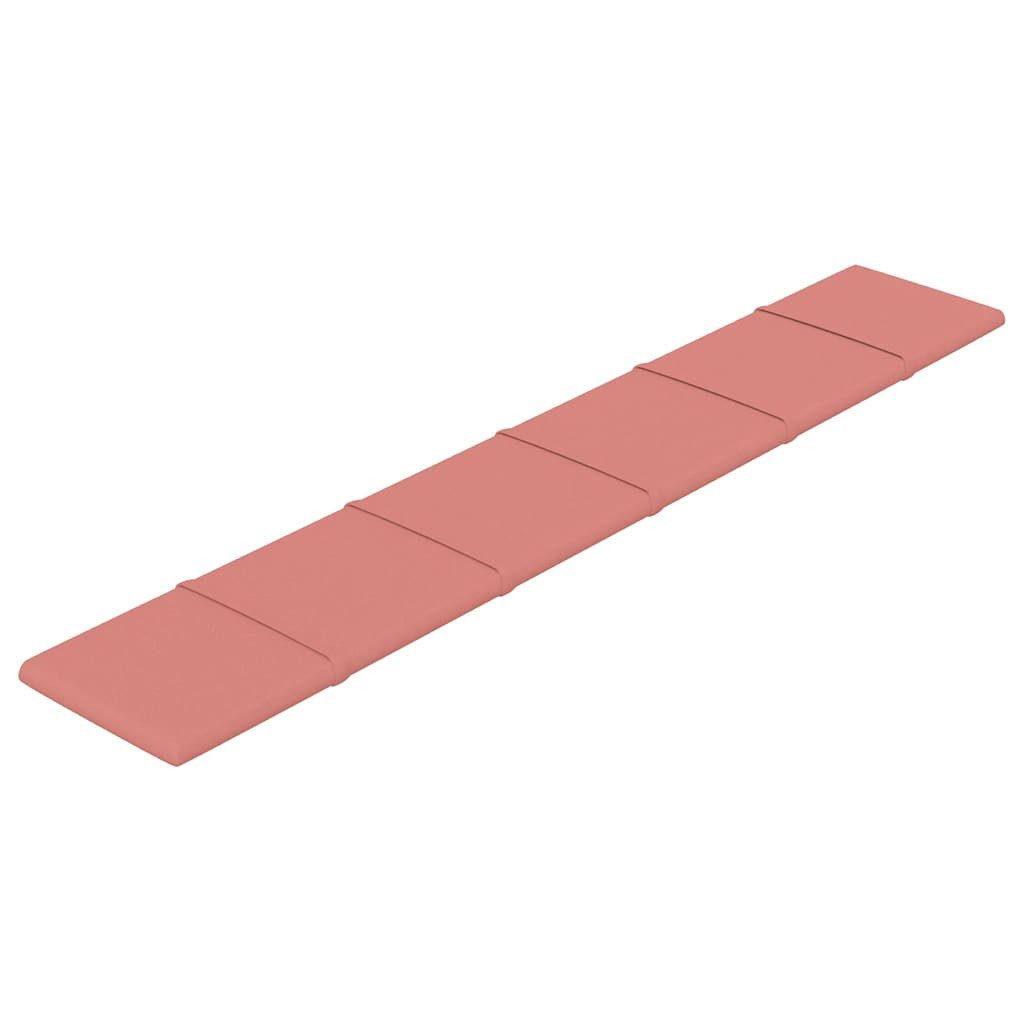 vidaXL Wandpaneel Wandpaneele 12 Stk. Rosa 90x15 cm Samt 1,62 m², (12-tlg)