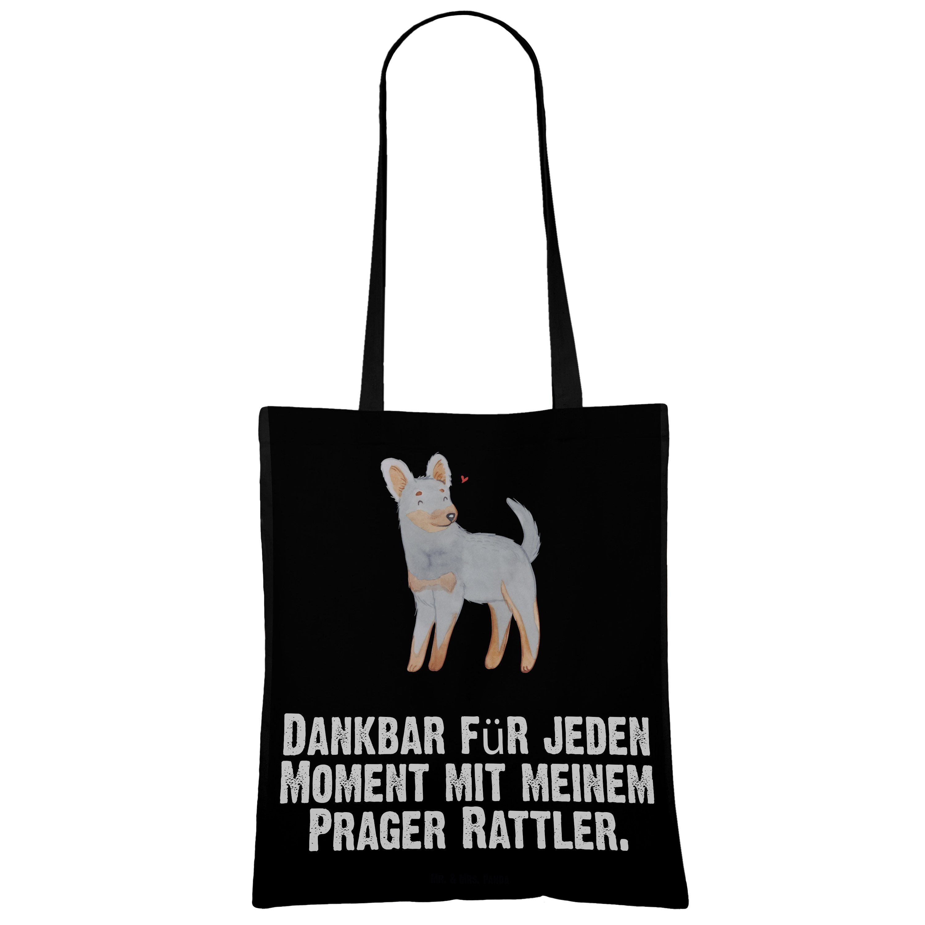 Hundebesitzer - - Schwarz Mrs. Geschenk, & Moment Panda Jutebeutel, (1-tlg) Prager Rattler Tragetasche Mr.