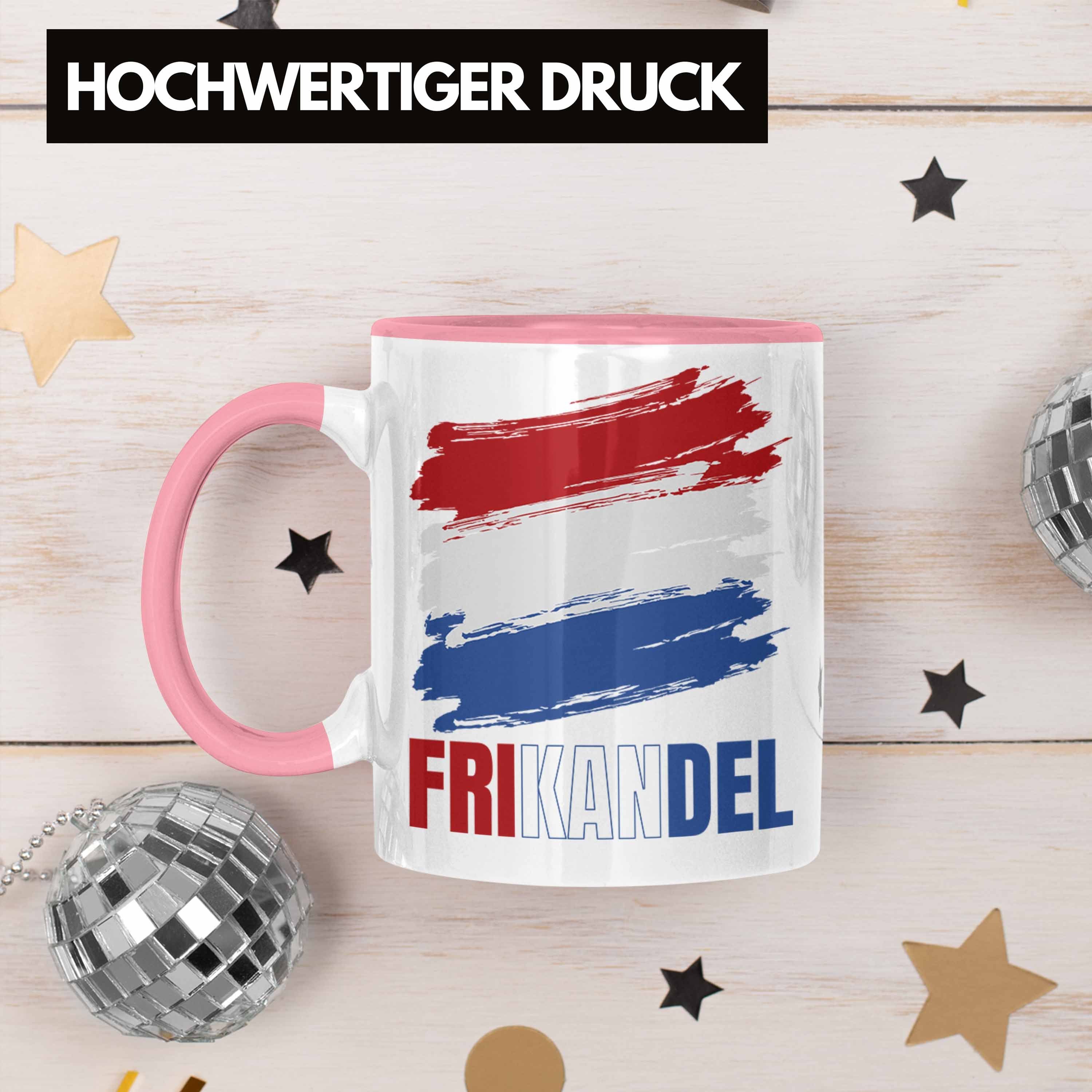 Frikande Kaffee-Becher Tasse Holländer Tasse Geschenk Trendation Holland Rosa Fan