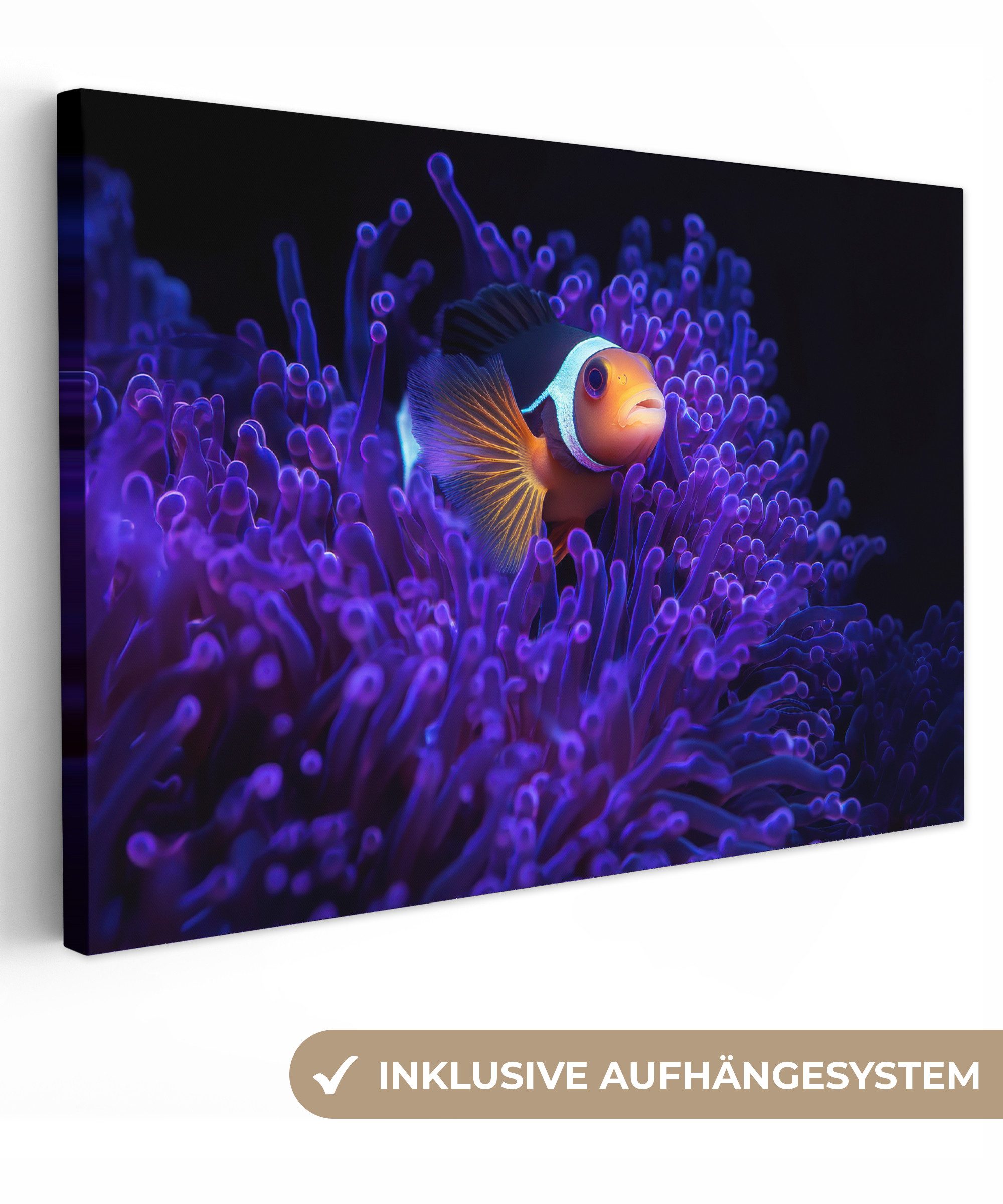 OneMillionCanvasses® Leinwandbild Koralle - Fisch - Orange - Meer, Fotodruc günstig online kaufen