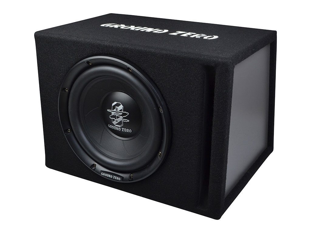 Ground Zero GZIB 25BR-ACT 25 cm Bassreflex Aktiv-Gehäusesubwoofer Auto-Subwoofer (130 W, max.: W 25 cm)