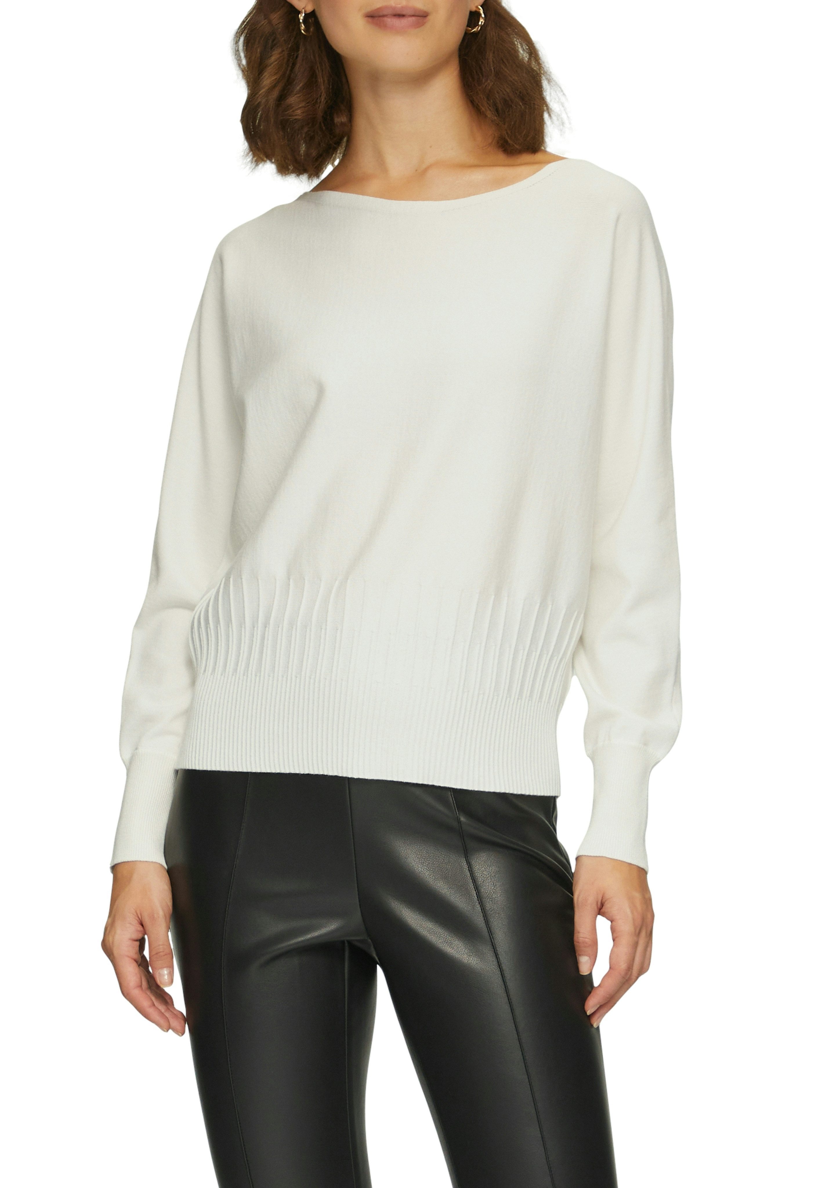 s.Oliver BLACK LABEL Strickpullover mit Strukturmuster am Saum