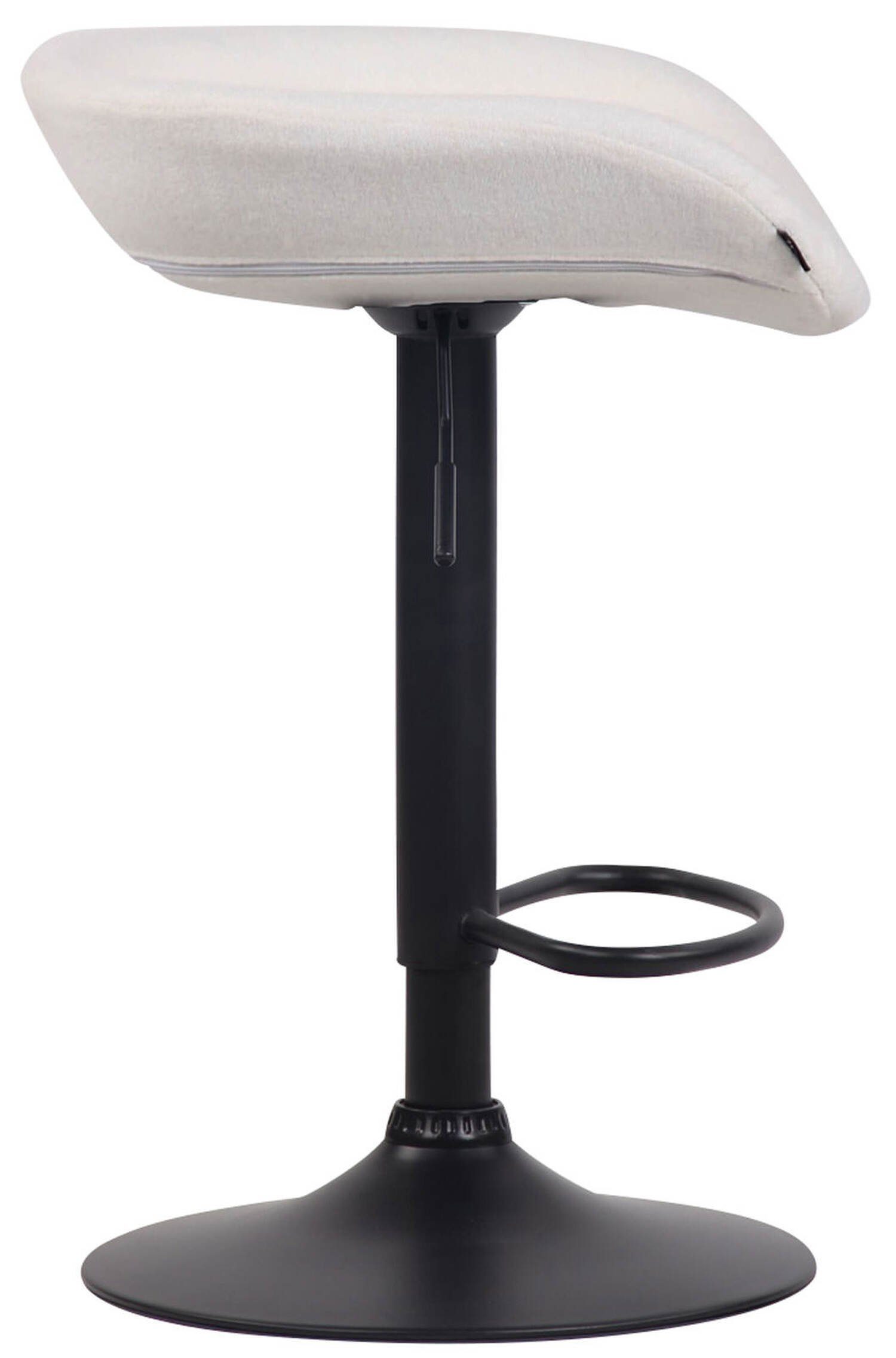 Weiß chrom Metall (Barstuhl Hocker & höhenverstellbar), mit Sitzfläche: für Gestell Anna 360° Theke und Küche Barhocker TPFLiving - Fußstütze angenehmer drehbar Filz -