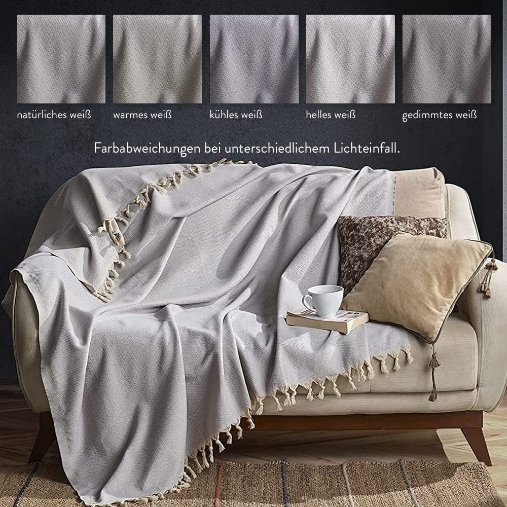 Bett, extra Sofa, Tagesdecke Tagesdecke 165 Baumwolle, Nomade BOHORIA® für werden. x Outdoor Kann 100% und Indoor Cloud groß Stuhl, BOHORIA, 220cm, genutzt